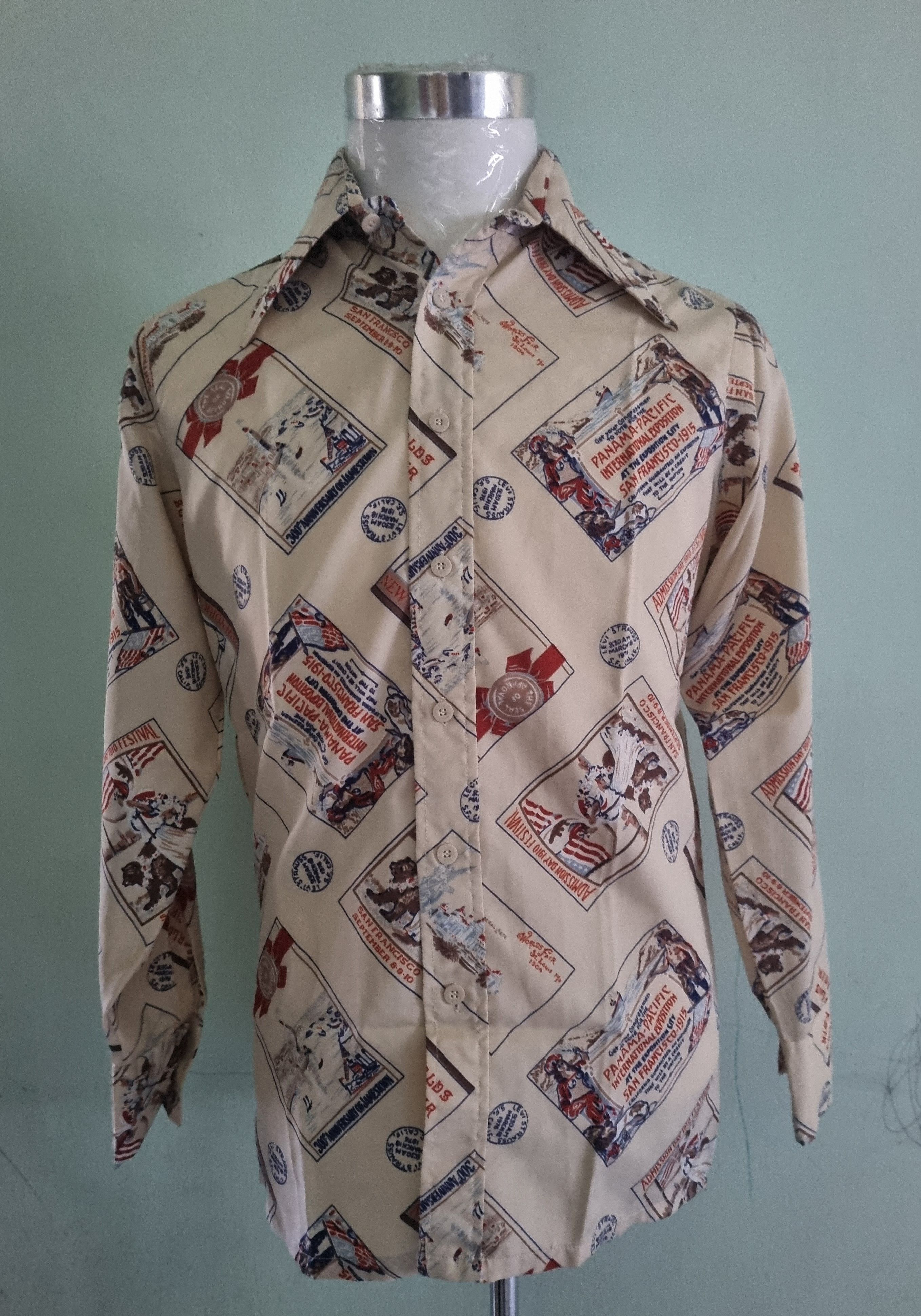 Levi's × Vintage Vtg Levi's Panama Pacific World Fair Casual Button Up Shirt Size US M / EU 48-50 / 2 - 1 Thumbnail