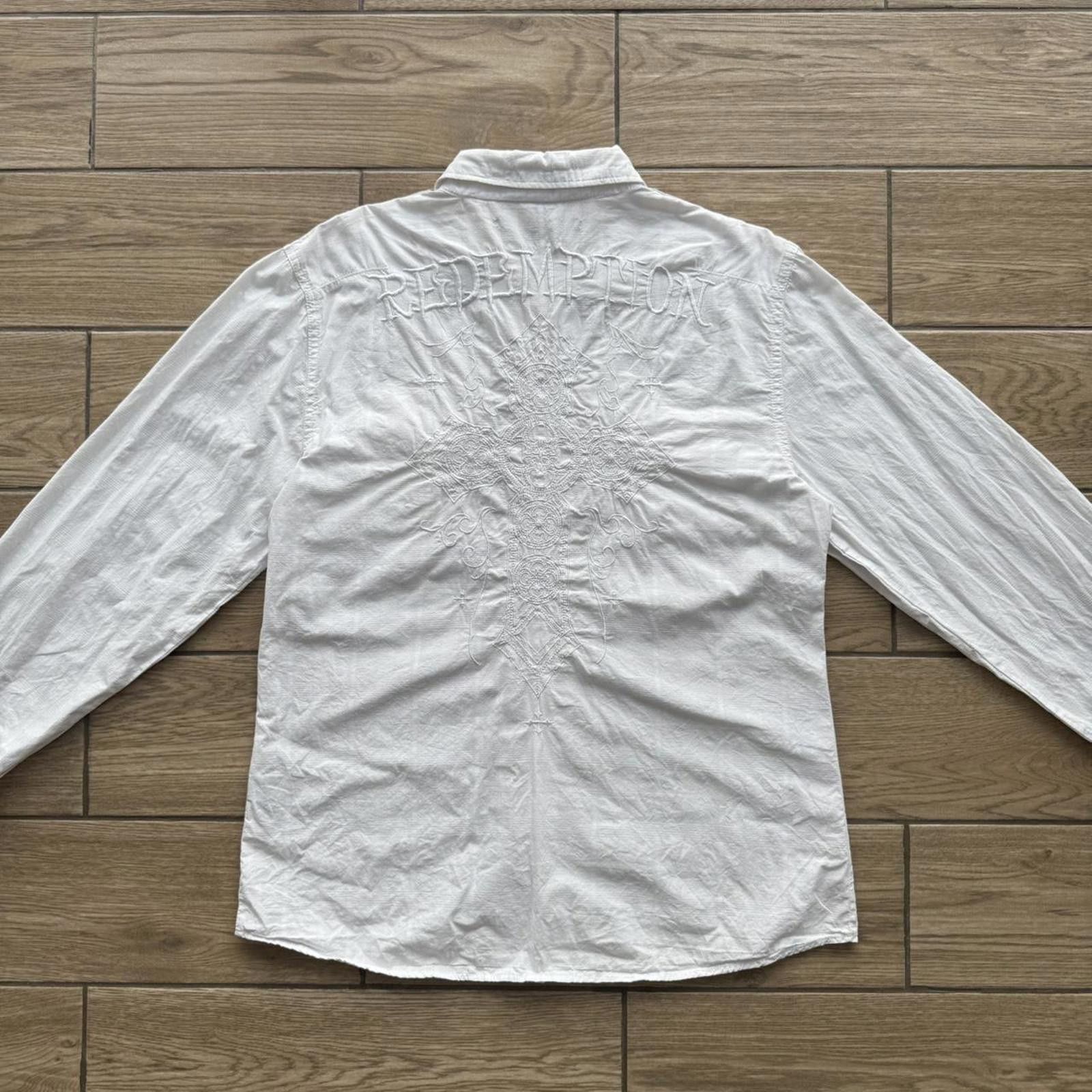 Affliction Y2K Redemption Big Cross Affliction long sleeve shirt Size US XL / EU 56 / 4 - 4 Thumbnail