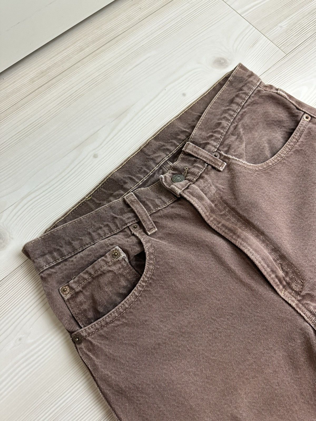 Levi's Vintage Clothing Vintage Levi’s 505 32/36 brown distressed Size US 32 / EU 48 - 4 Thumbnail
