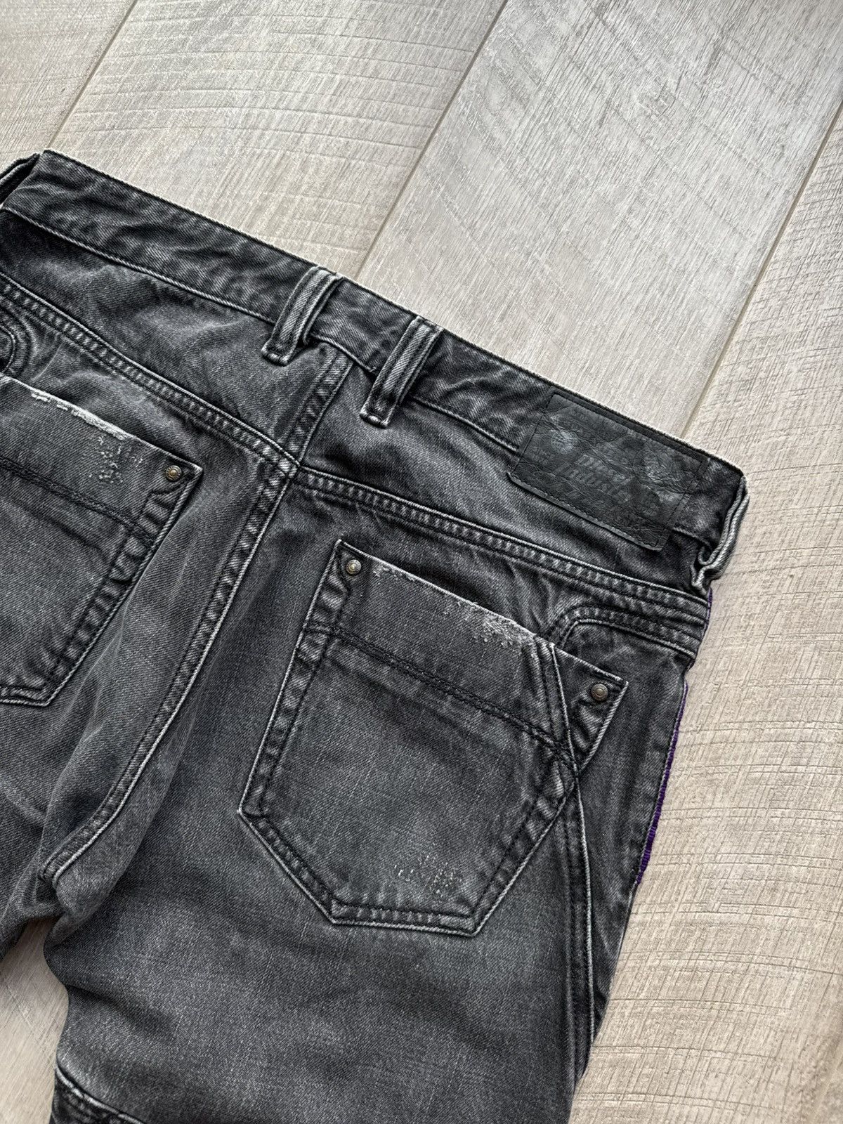 Diesel Diesel Biker Paint Drip Slim Fit Distressed Jeans Denim Size US 31 - 17 Thumbnail