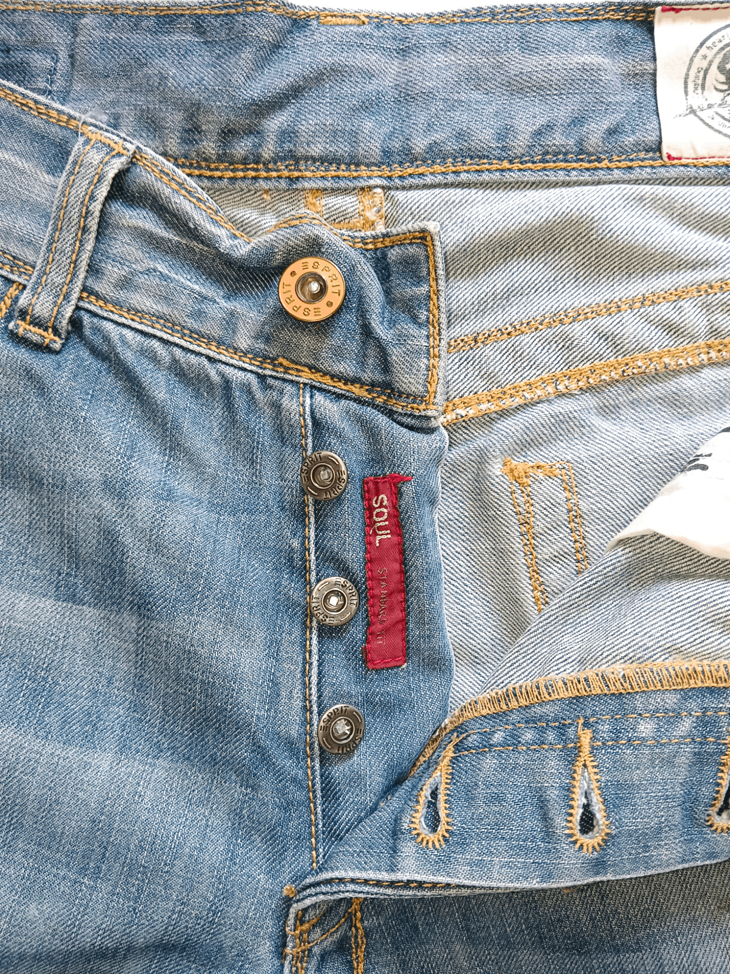 Esprit Vintage Esprit Distressed Handcrafted Punk Denim Size US 32 / EU 48 - 7 Thumbnail