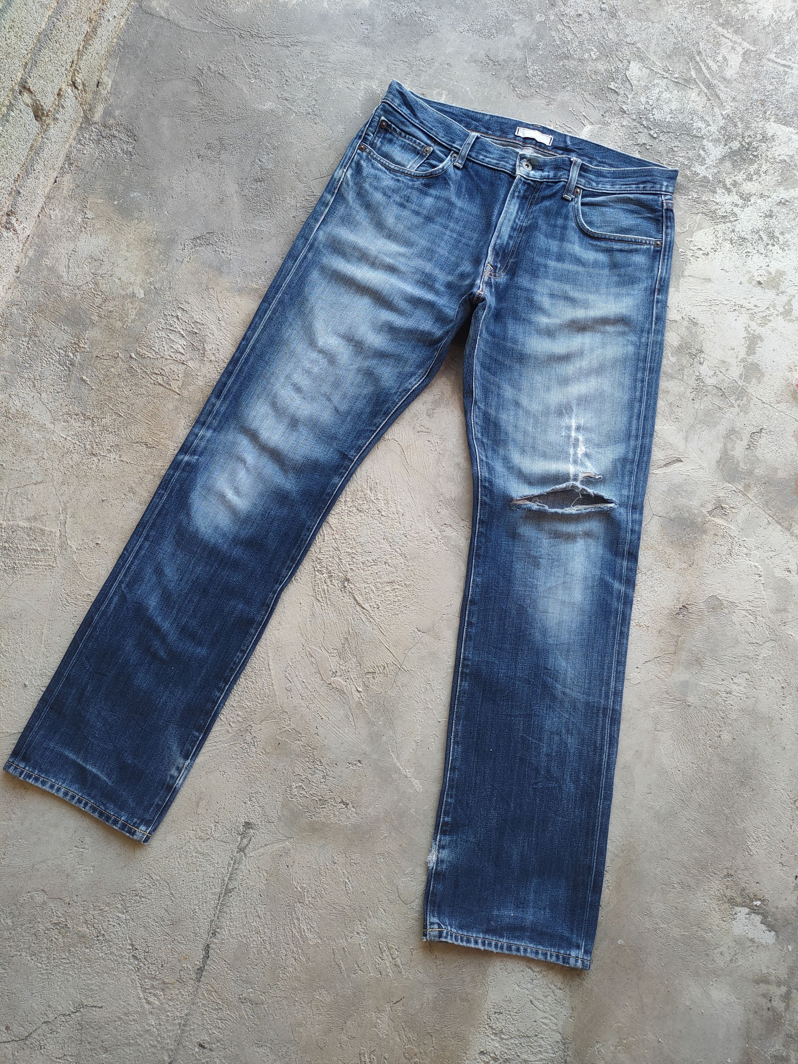 Japanese Brand W36 VINTAGE JAPANESE FADED DISTRESSED RIPPED JEAN PANTS Size US 36 / EU 52 - 2 Thumbnail