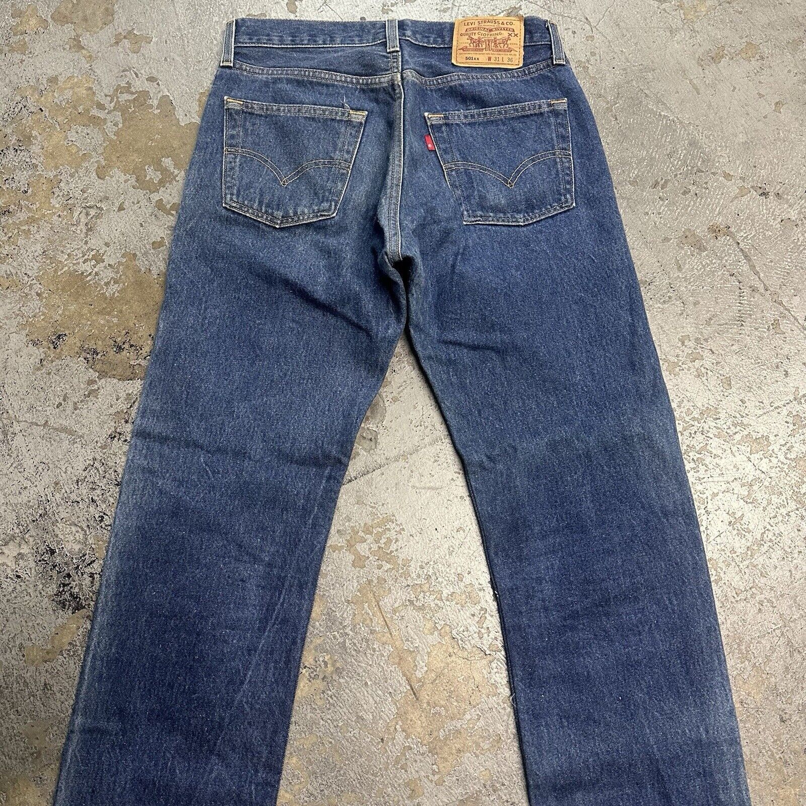 Levi's × Vintage Vintage 90s Levi’s 501 Dark Wash Denim Jeans 31x36 Size US 31 - 5 Thumbnail