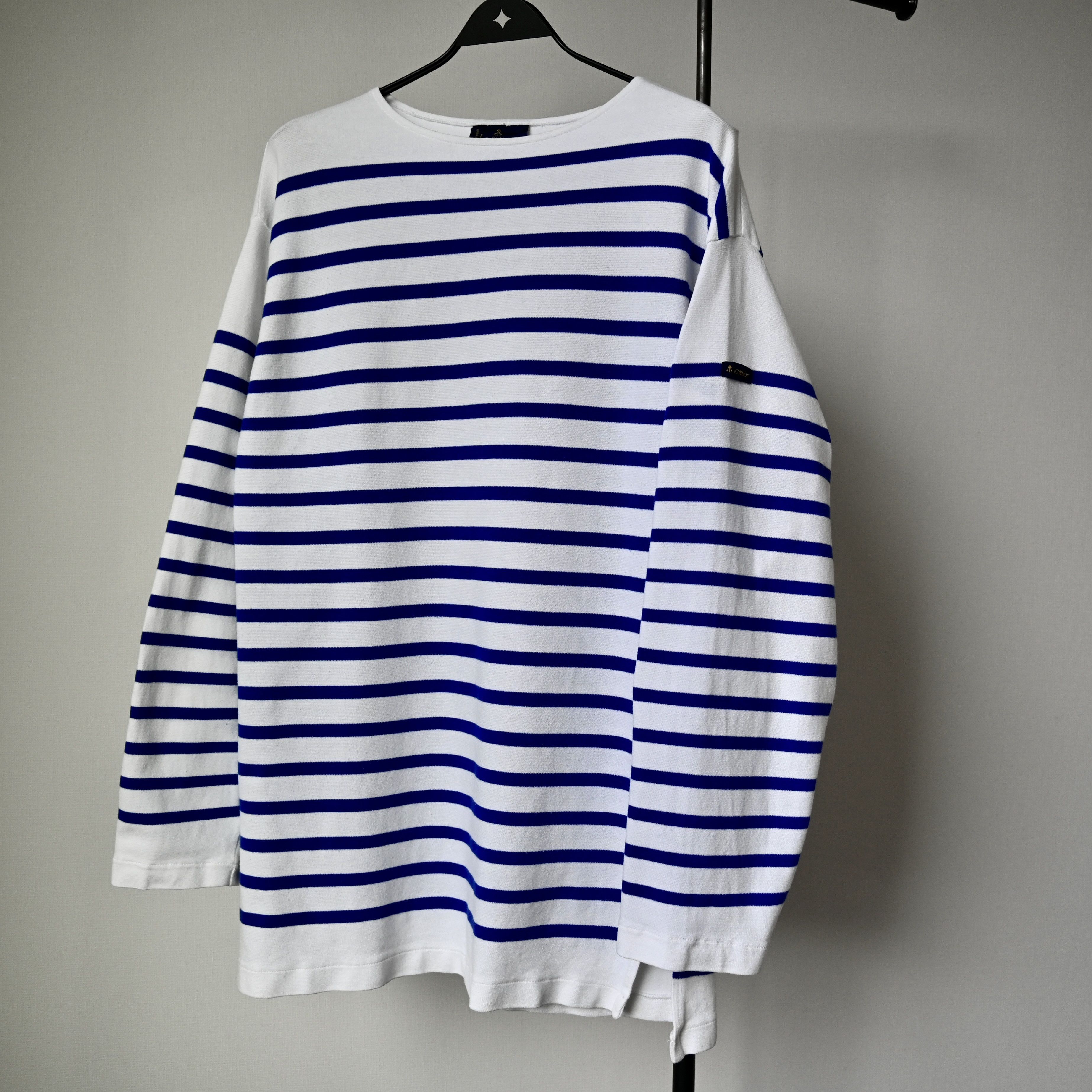 Vintage VTG 1990s Le Minor cotton sailor shirt, striped, T.5/XXL Size US XXL / EU 58 / 5 - 15 Thumbnail