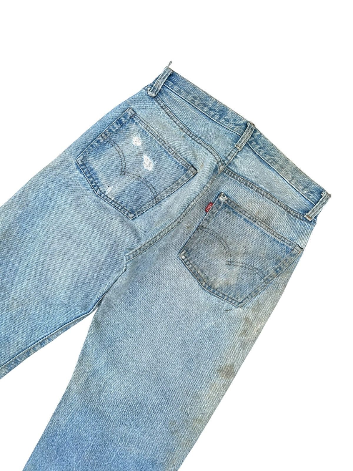 Kapital 80's THRASHED Levis 6 Selvedge Distressed Dirty Denim Jeans Size US 30 / EU 46 - 11 Thumbnail