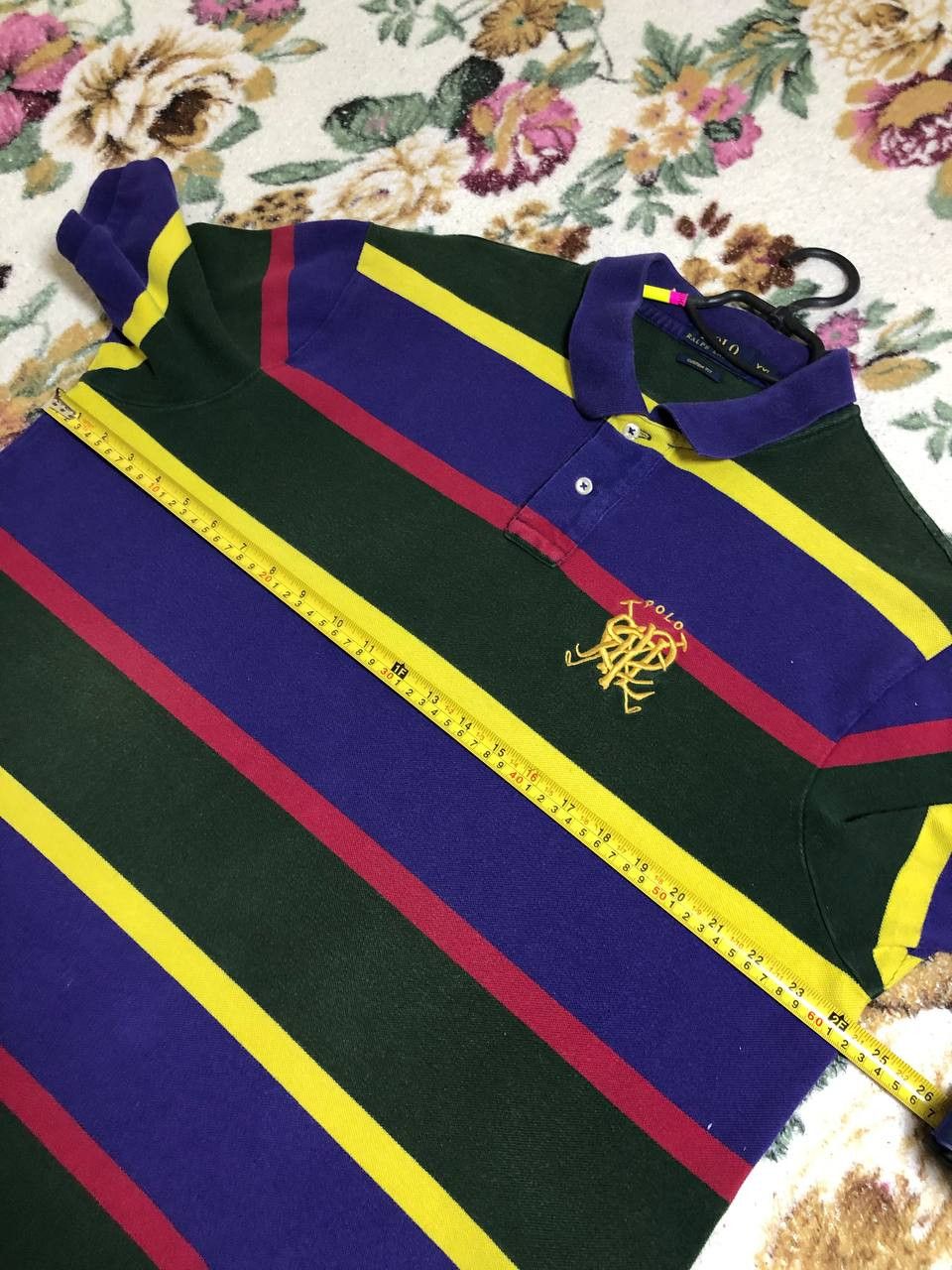Polo Ralph Lauren Vintage Y2K Polo Ralph Lauren Stripped Polo Tee Size US XXL / EU 58 / 5 - 9 Thumbnail