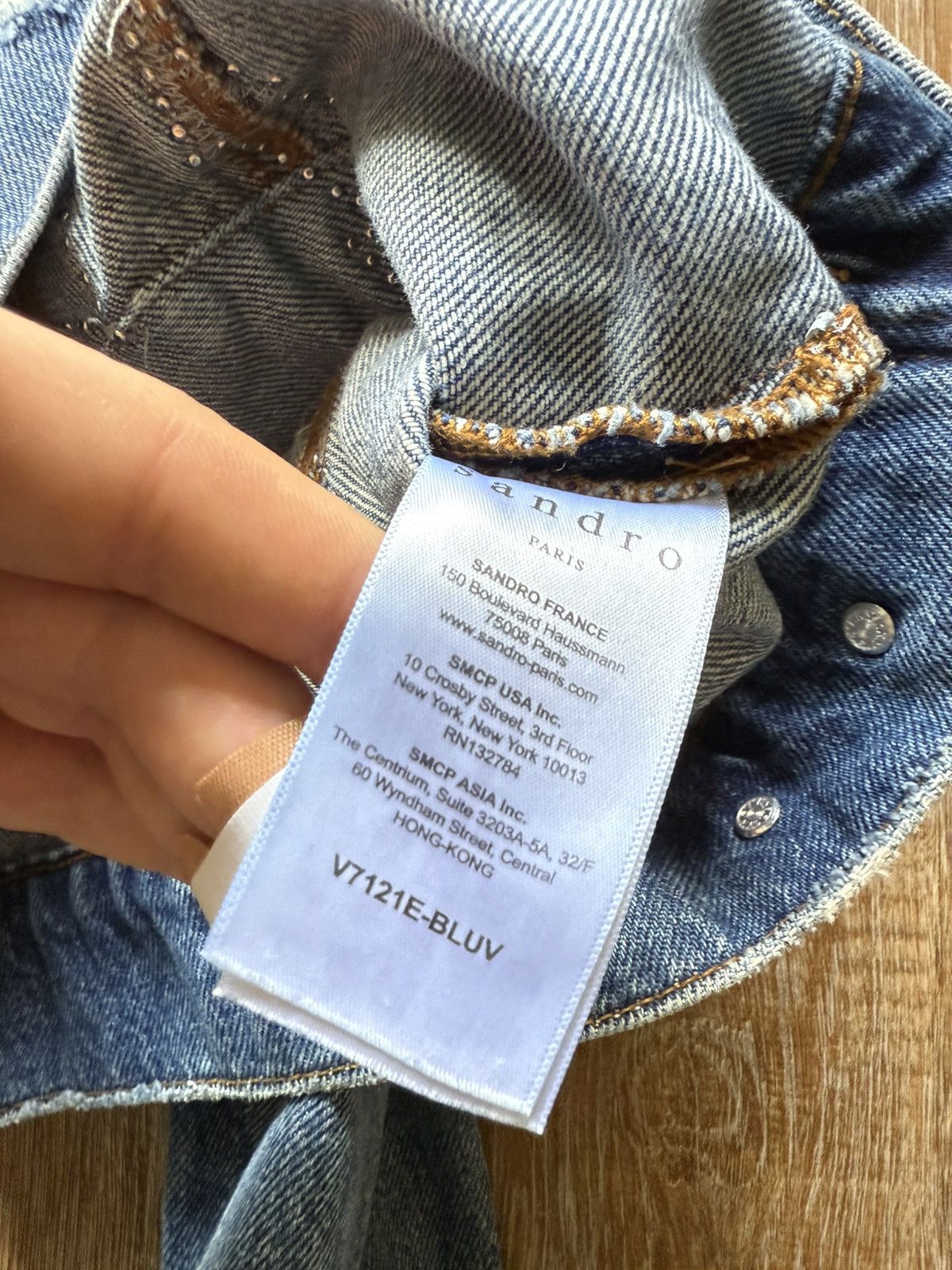 Sandro Vintage Sandro Paris Lightning Bolt Denim Jacket Size S / US 4 / IT 40 - 6 Thumbnail