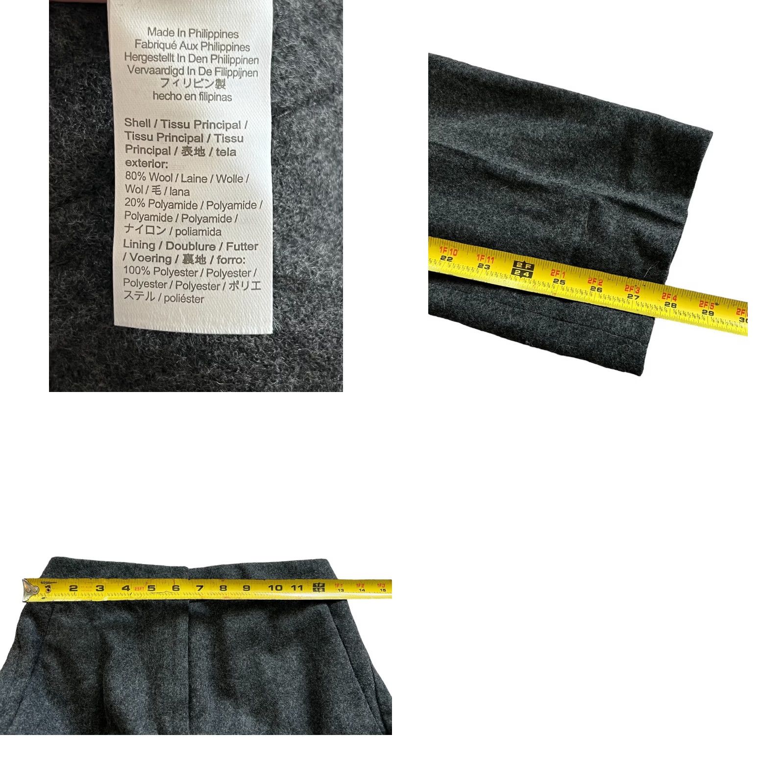 J.Crew J.Crew Italy Belluci Womens Wool Pants Size 4 26x28 Gray Zip Side Pockets Lined Size 27" / US 4 / IT 40 - 8 Thumbnail