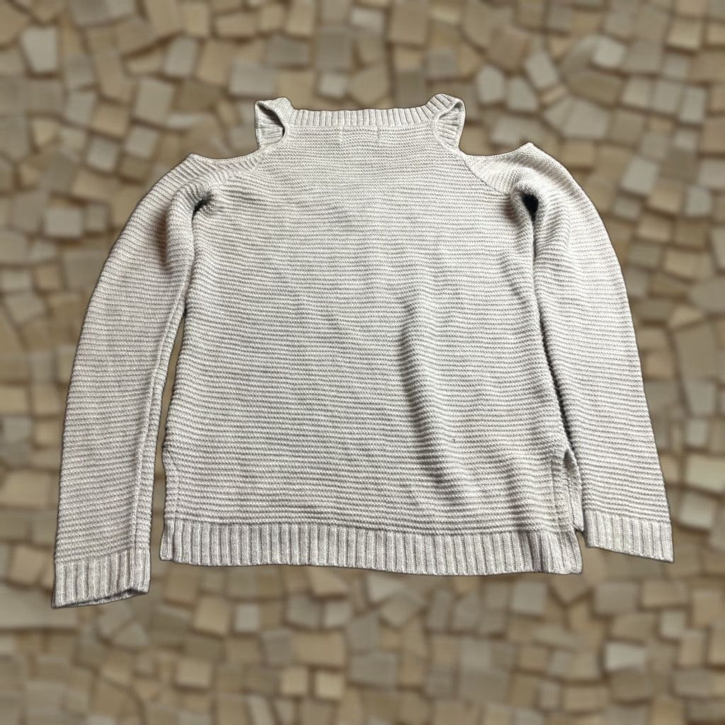 Vintage Absolutely Sweater Women's Size Small? Gray Cold Shoulder Pullover Size S / US 4 / IT 40 - 1 Thumbnail