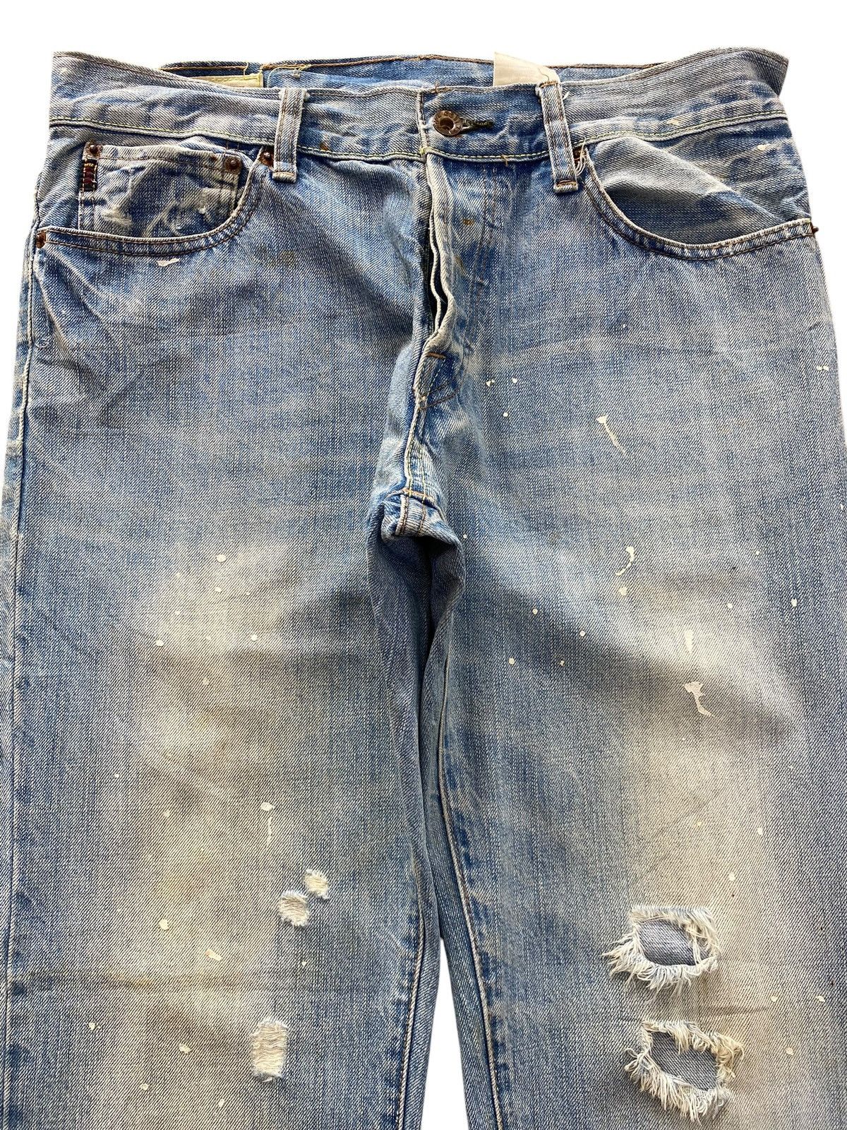 Abercrombie & Fitch Abercrombie & Fitch Faded Wash Paint Splash Boot Cut Jeans Size US 32 / EU 48 - 2 Thumbnail