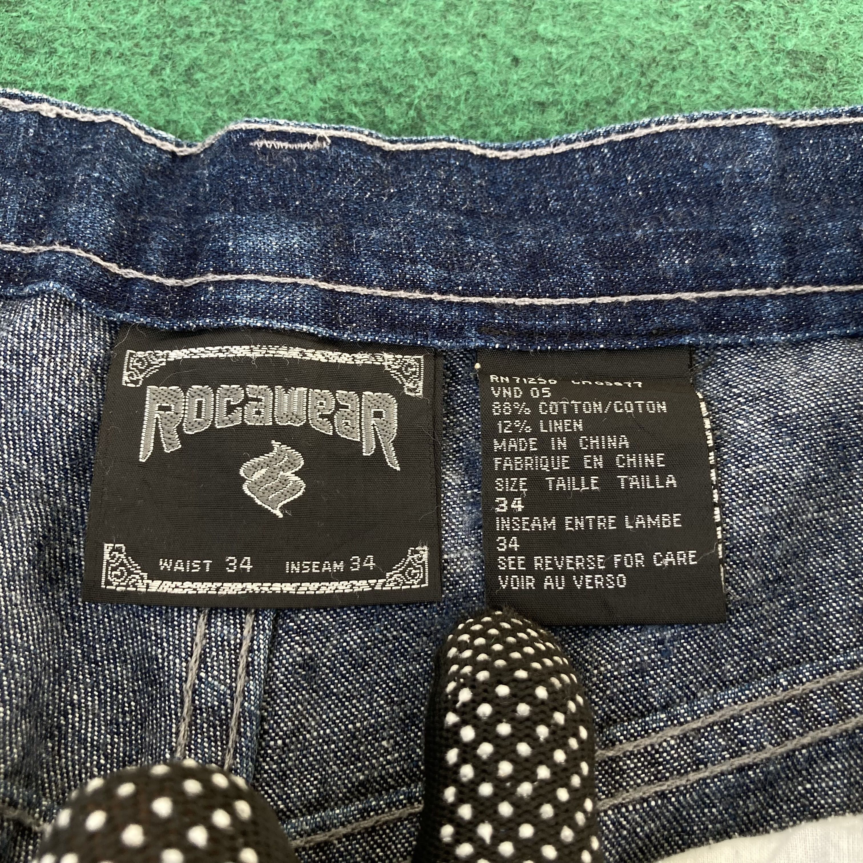 Rocawear × Vintage Vtg RocaWear Baggy Jeans Swag Denim Size US 32 / EU 48 - 5 Thumbnail