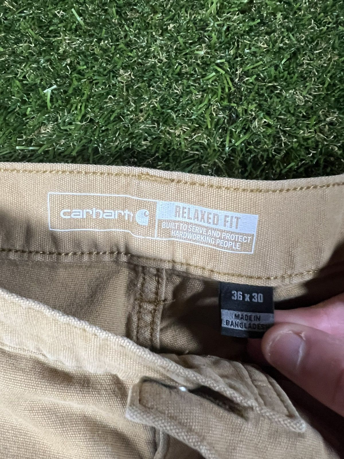Carhartt Vintage Y2k Carhartt Essential Tan Distressed Utility Pants Size US 36 / EU 52 - 4 Thumbnail