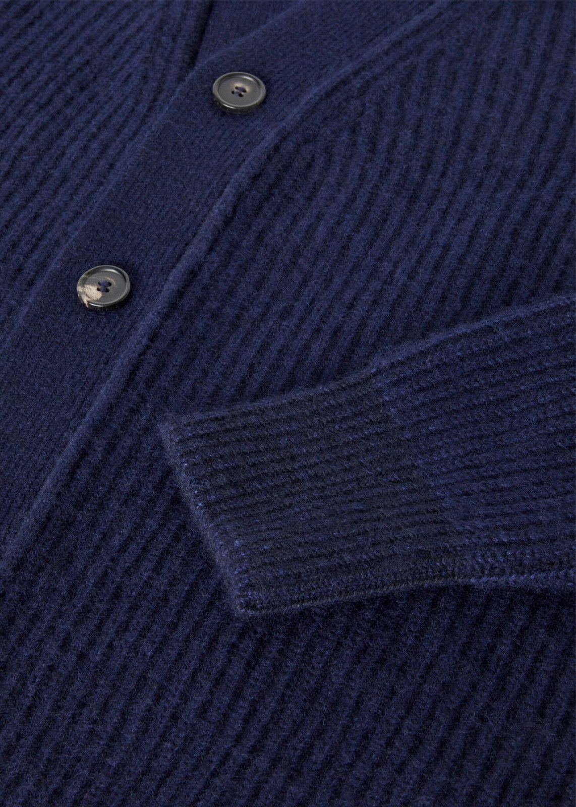 Loro Piana o1srvl11e1224 Silk And Cashmere Cardigan in Navy Blue Size US L / EU 52-54 / 3 - 3 Thumbnail