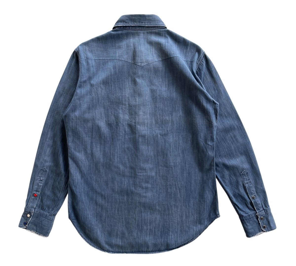 45rpm 45rpm Dungaree Denim Western Distressed Shirt Size US M / EU 48-50 / 2 - 3 Thumbnail