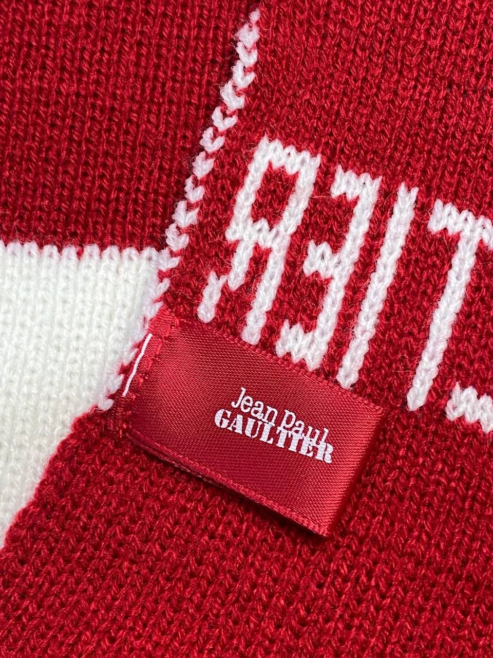 Jean Paul Gaultier Jean Paul Gaultier JPG Striped 'I Love Gaultier' Scarf Size ONE SIZE - 7 Thumbnail
