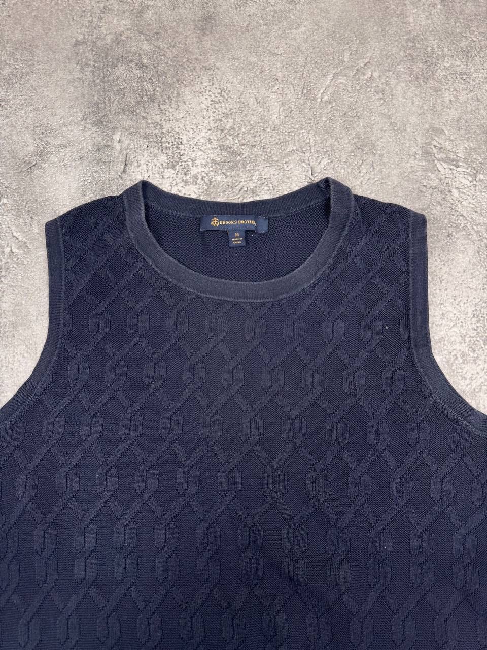 Brooks Brooks Brothers Women's Knit Sleeveless Top Navy Size M Size M / US 6-8 / IT 42-44 - 2 Thumbnail