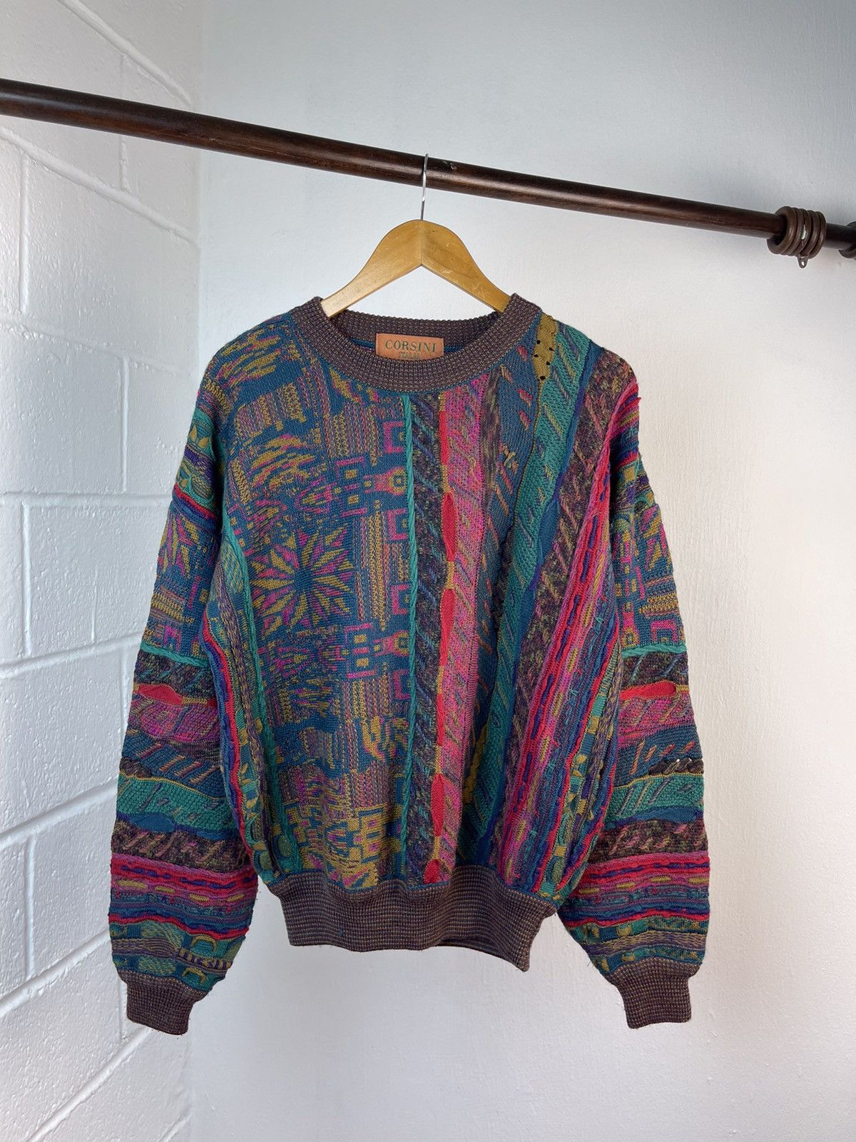 Aran Isles Knitwear × Coogi 90s Corsini Italia Coogi Style Knitwear Size US L / EU 52-54 / 3 - 3 Thumbnail