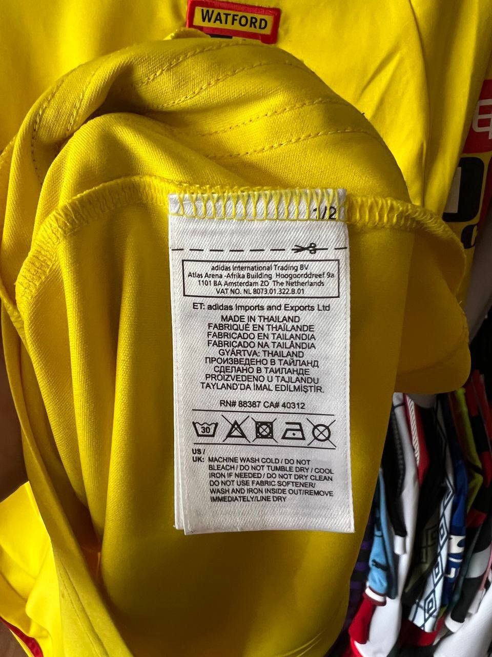 Adidas 2017/18 WATFORD FC HOME SOCCER JERSEY FOOTBALL SHIRT ADIDAS Size US XL / EU 56 / 4 - 16 Thumbnail
