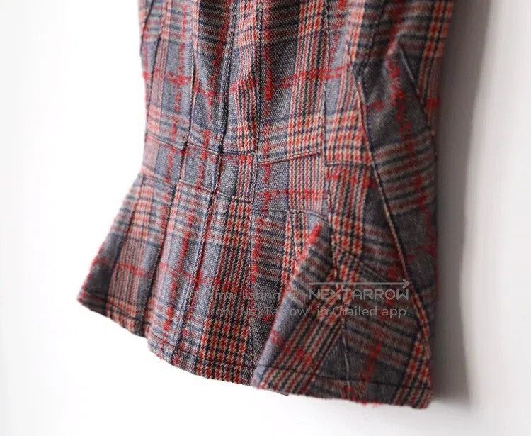 Junya Watanabe Junya Watanabe size M Fishtail checkered skirt Size 23" - 3 Thumbnail