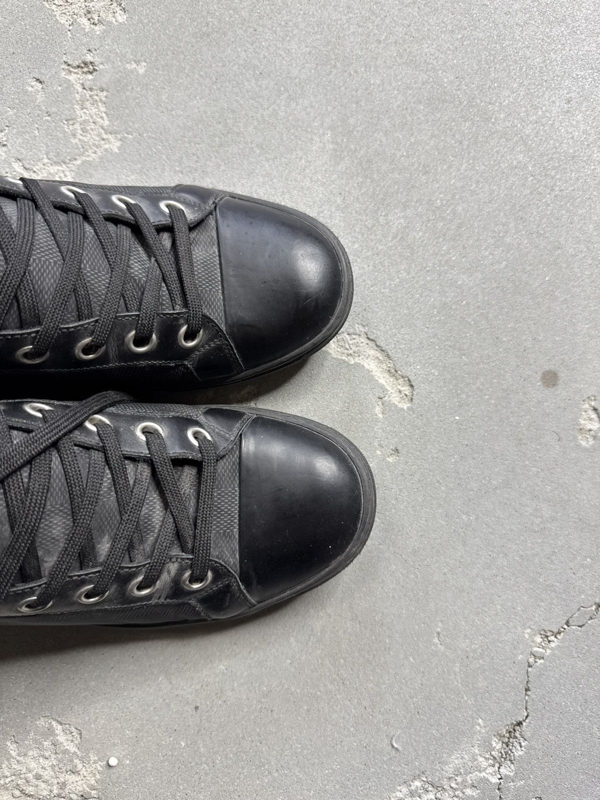 Designer × Louis Vuitton Vintage Louis Vuitton Tattoo black Leather High Trainers LV Size US 6.5 / EU 39-40 - 4 Thumbnail