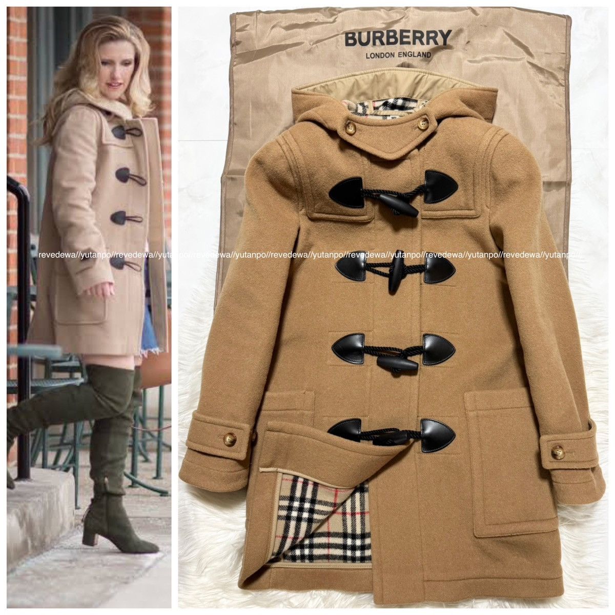 Burberry Burberry , leather trimmed, hooded, duffle coat Size XS / US 0-2 / IT 36-38 - 1 Thumbnail