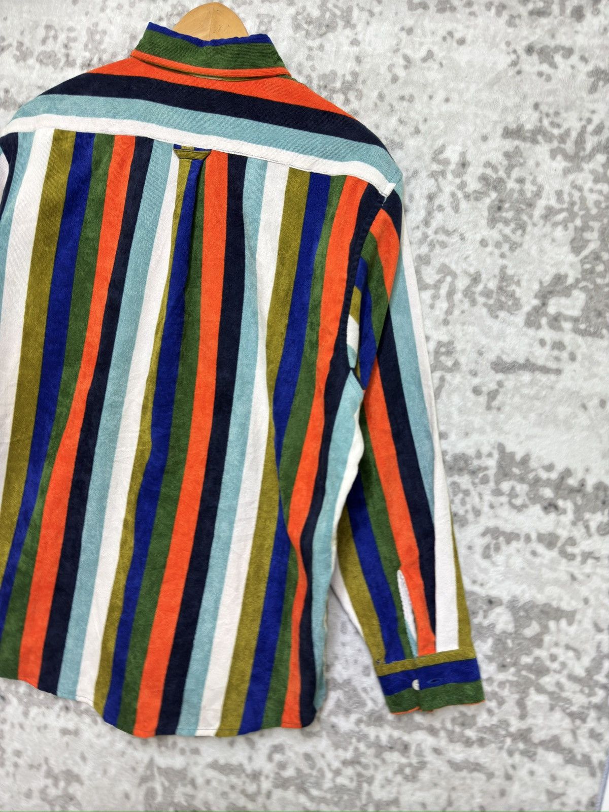 Japanese Brand Temptation Stripe Colour way Pattern Button Up Long Sleeve Size US XL / EU 56 / 4 - 7 Thumbnail