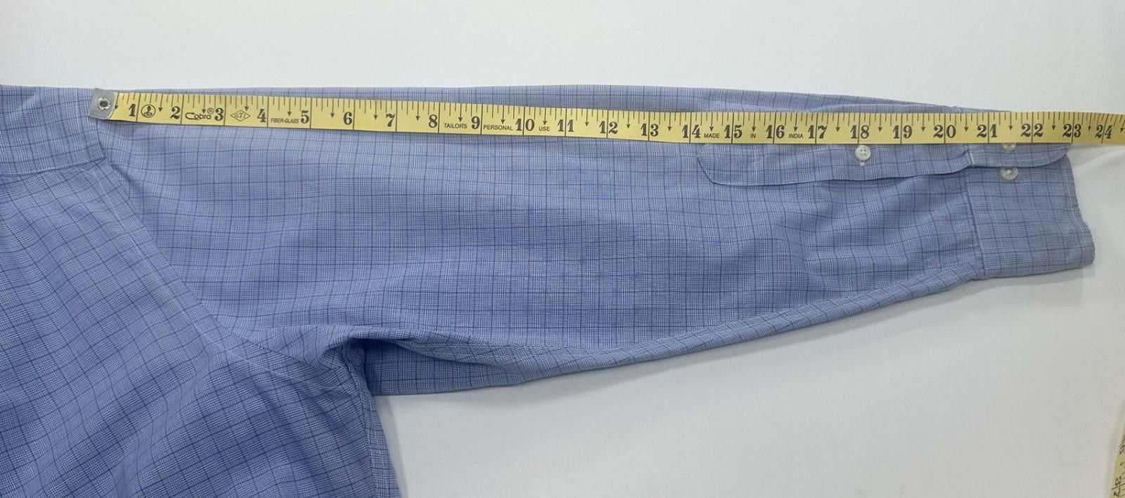 Lauren Ralph Lauren Ralph Lauren Checked Oxford Non-Iron Button Up Blue Mens L Size 42R - 5 Thumbnail