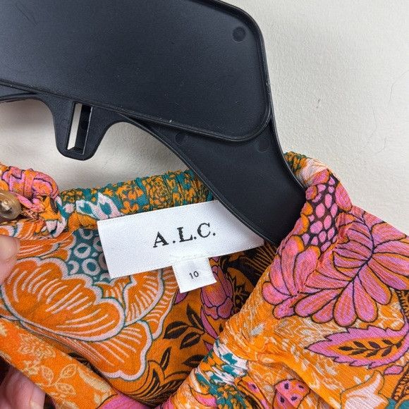 A.L.C. A.L.C. Izzy Fit-&-Flare Silk Mini floral print cut out Dress Size L / US 10 / IT 46 - 16 Thumbnail