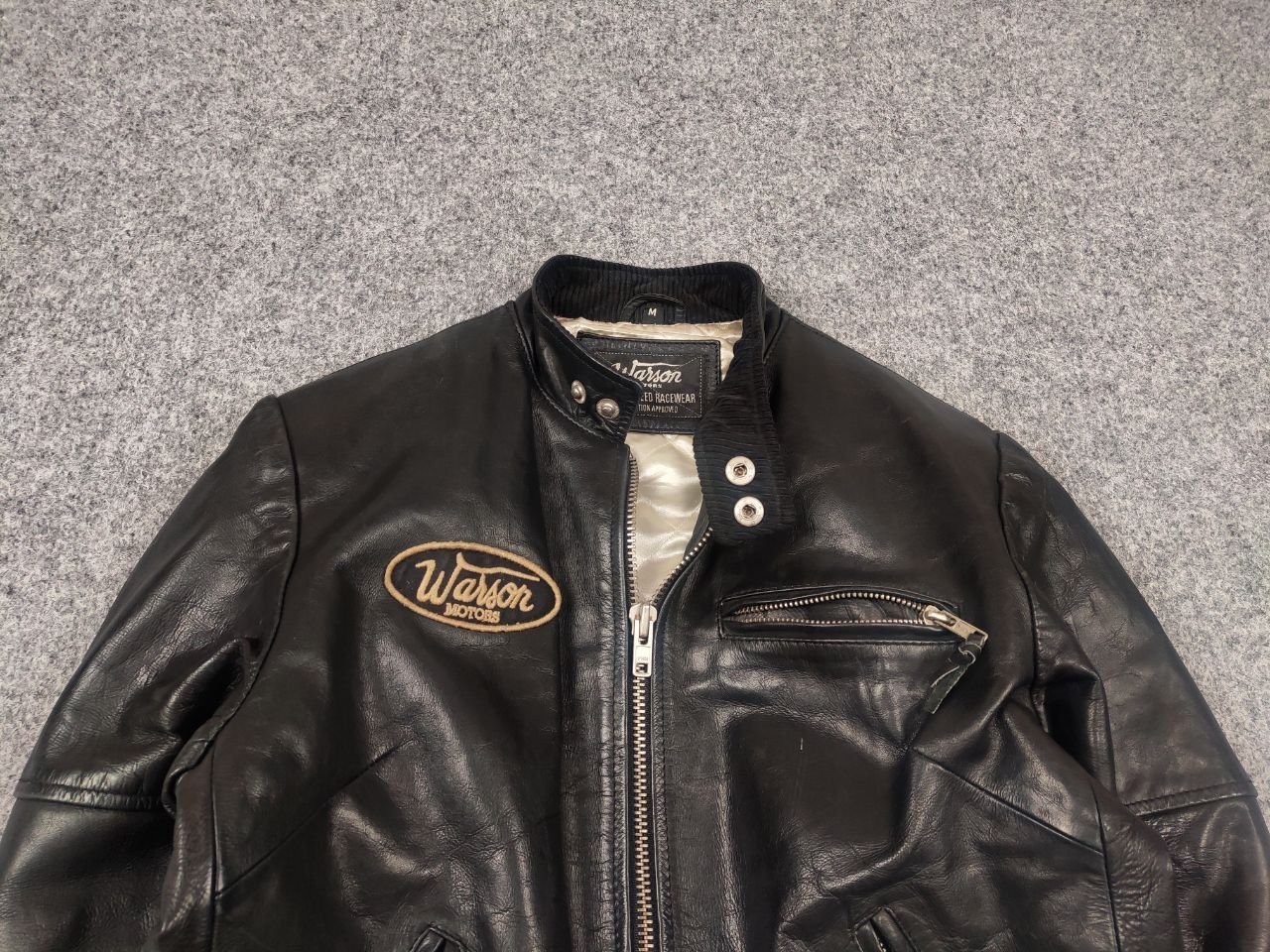 Vintage Warson Vintage Speed Black Leather Retro Motorcycle jacket Size US M / EU 48-50 / 2 - 4 Thumbnail