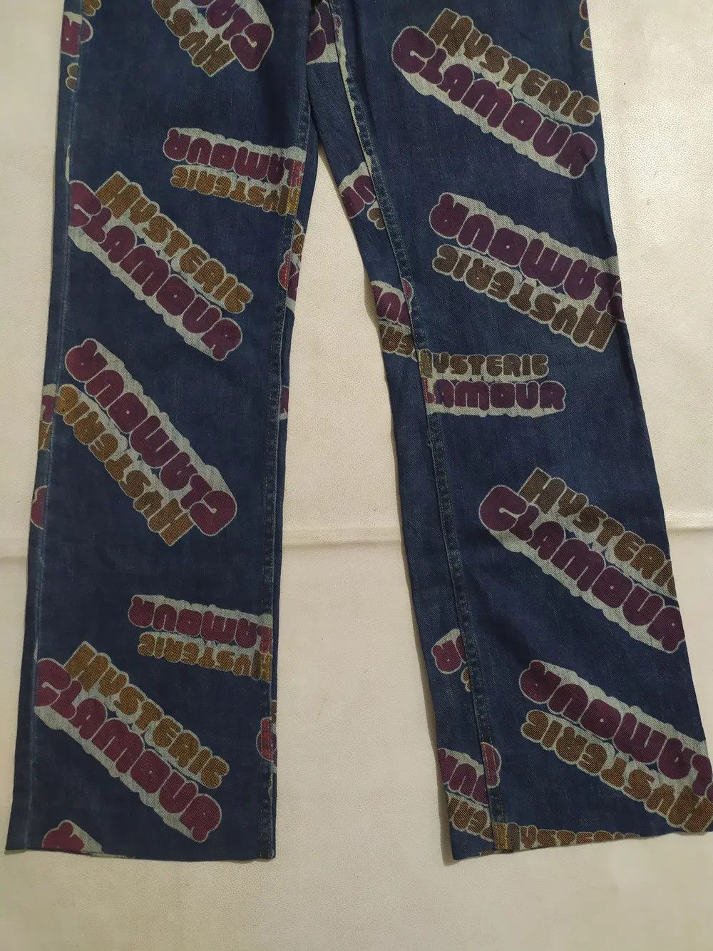Hysteric Glamour 🔥Rare!!! Hysteric Glamour kinky Fullprint Logo Design Pants Size 29" - 3 Thumbnail