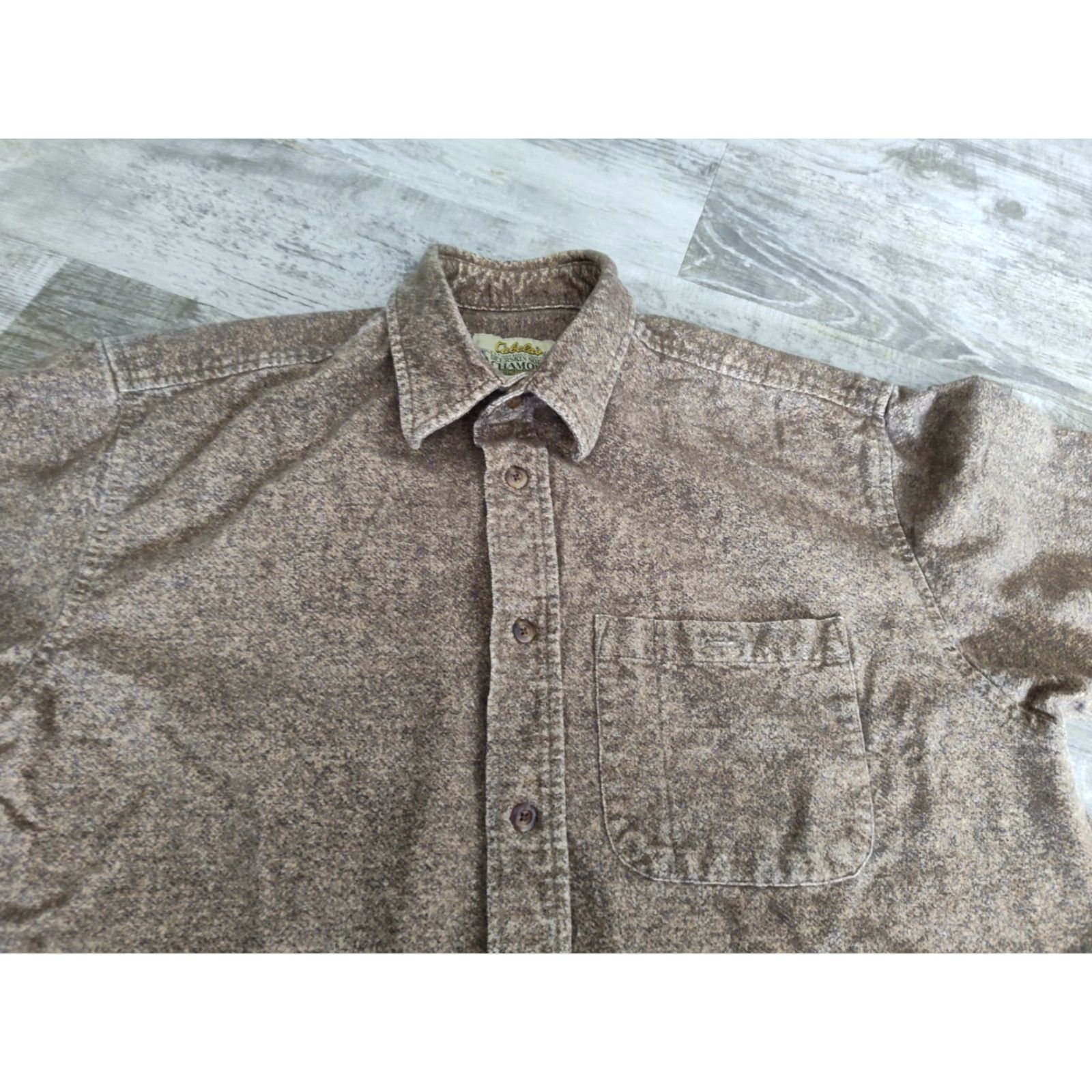 Vintage VINTAGE Cabela's Men's Shirt Medium Brown Flannel Button Up Casual Outdoor 90s Size US M / EU 48-50 / 2 - 7 Thumbnail