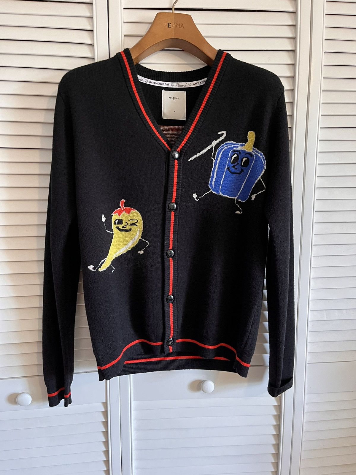 image of Percival Nightshade Cardigan - Harry Lambert Collab in Black, Men's (Size Medium)