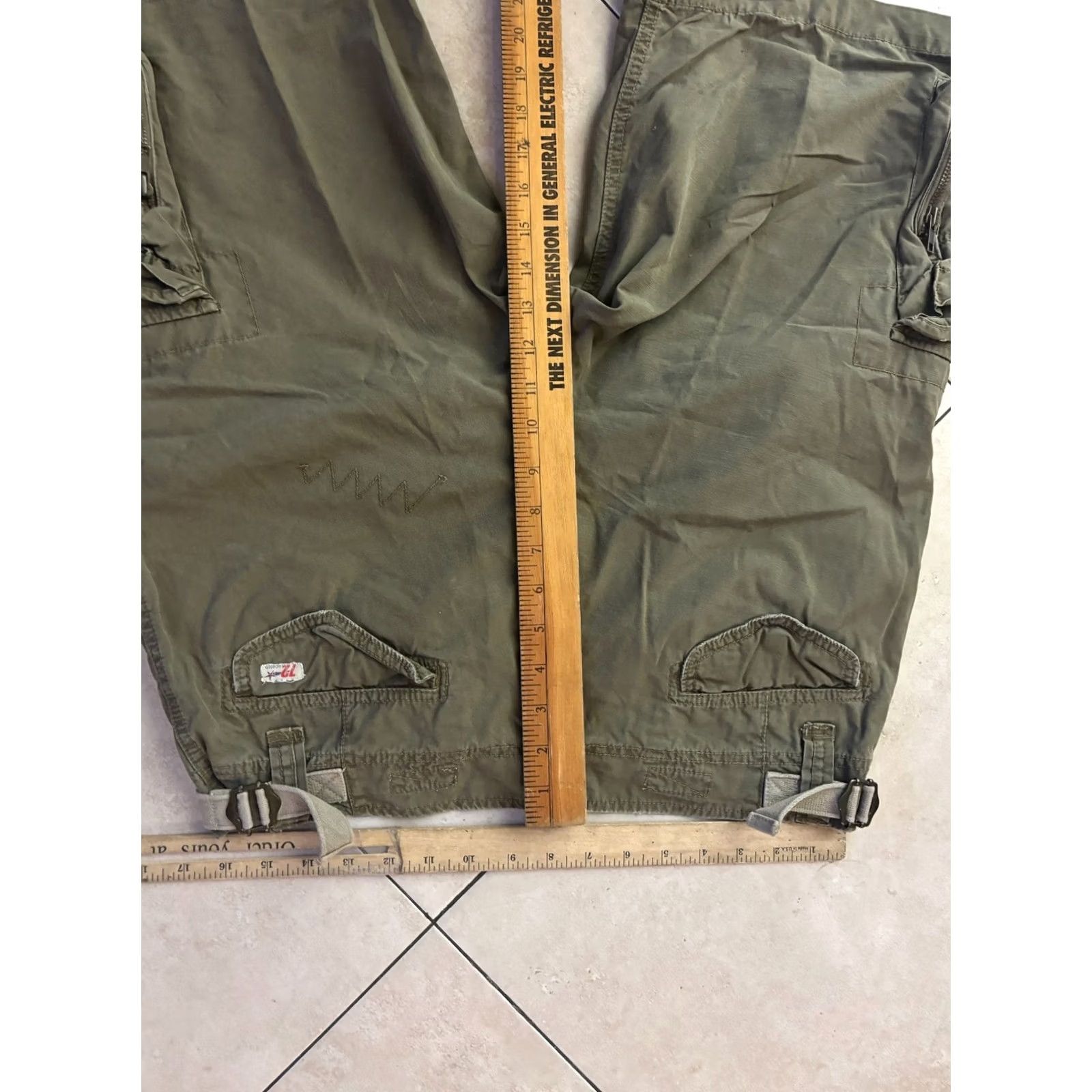Scotch & Soda Scotch & Soda Cargo Shorts Mens 32 Green Distressed Pockets Cargo Button Fly Grunge 3374 Size US 32 / EU 48 - 6 Thumbnail