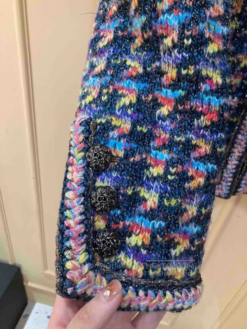 Chanel Chanel Fantasy colour block thousand-bird check round-neck Size XXS / US 00 / IT 34 - 4 Thumbnail