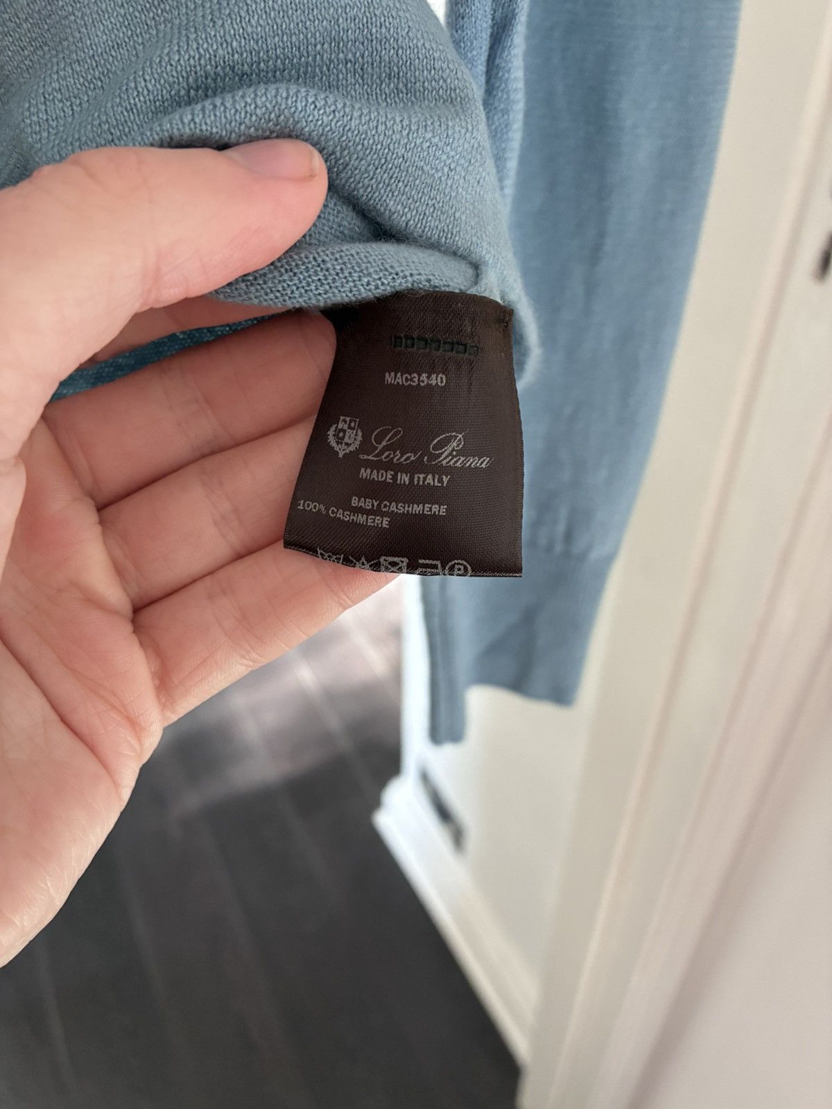 Loro Piana Loro piana light blue baby cashmere polo knit size 48 Size US M / EU 48-50 / 2 - 4 Thumbnail