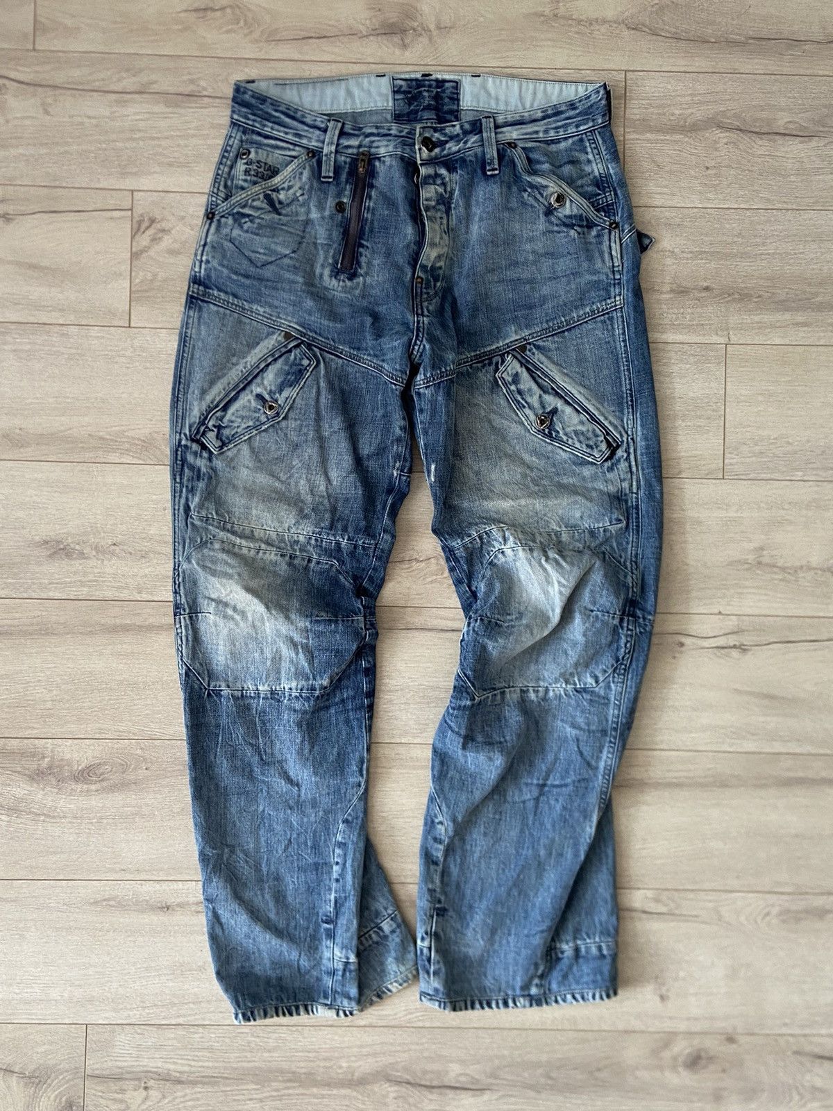 G-Star × Vintage G Star Raw Cargo Pants Denim Jeans Y2K style Size US 33 - 8 Thumbnail