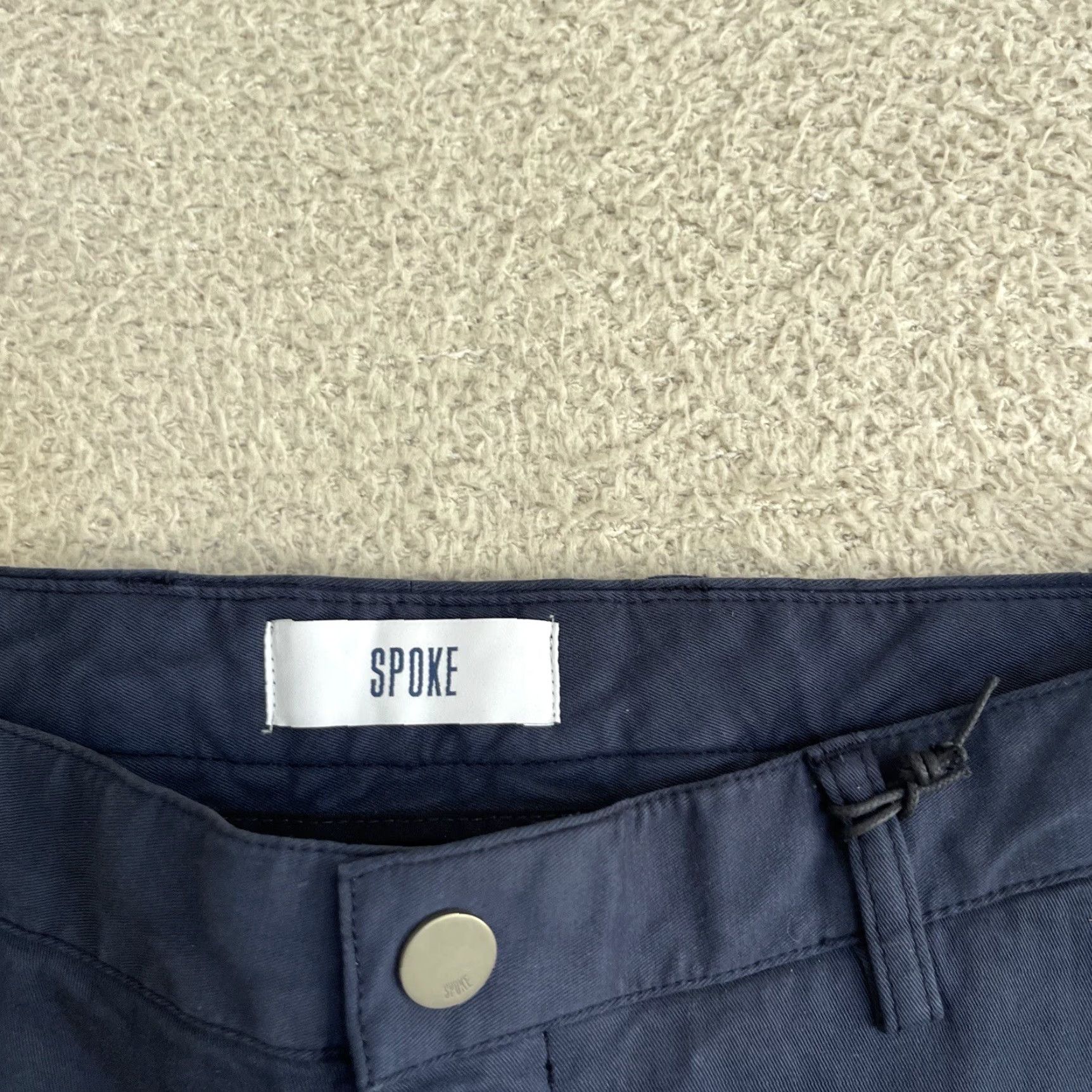Vintage VINTAGE SPOKE Chino Pants Mens 30x31 Navy Blue Build A Trousers Slim Straight Cotton Size US 30 / EU 46 - 4 Thumbnail