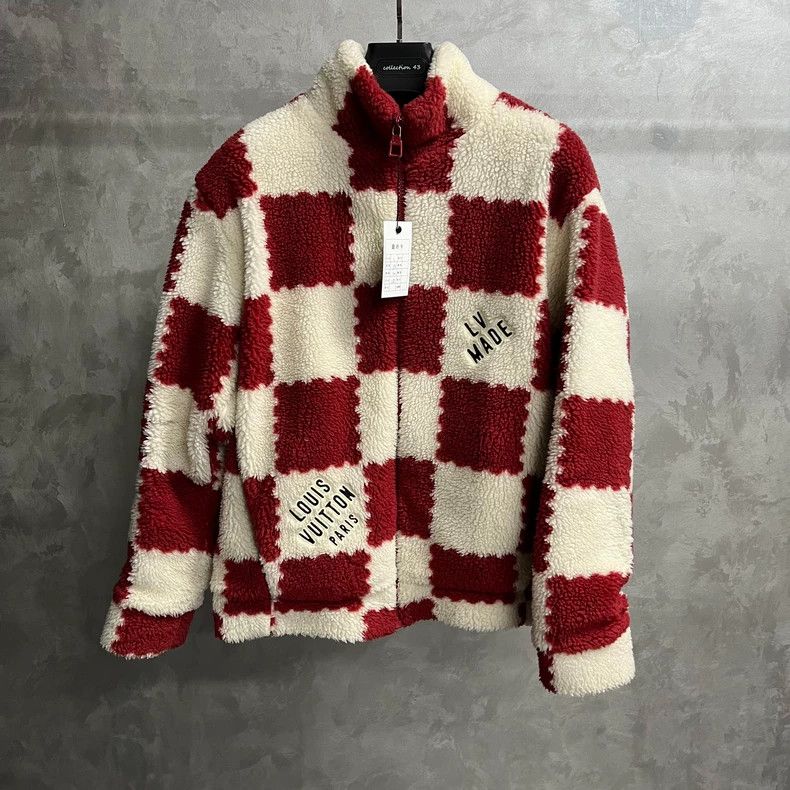 Louis Vuitton Louis Vuitton Red Checkerboard Alphabet Embroidered Zip Col Size US L / EU 52-54 / 3 - 1 Thumbnail