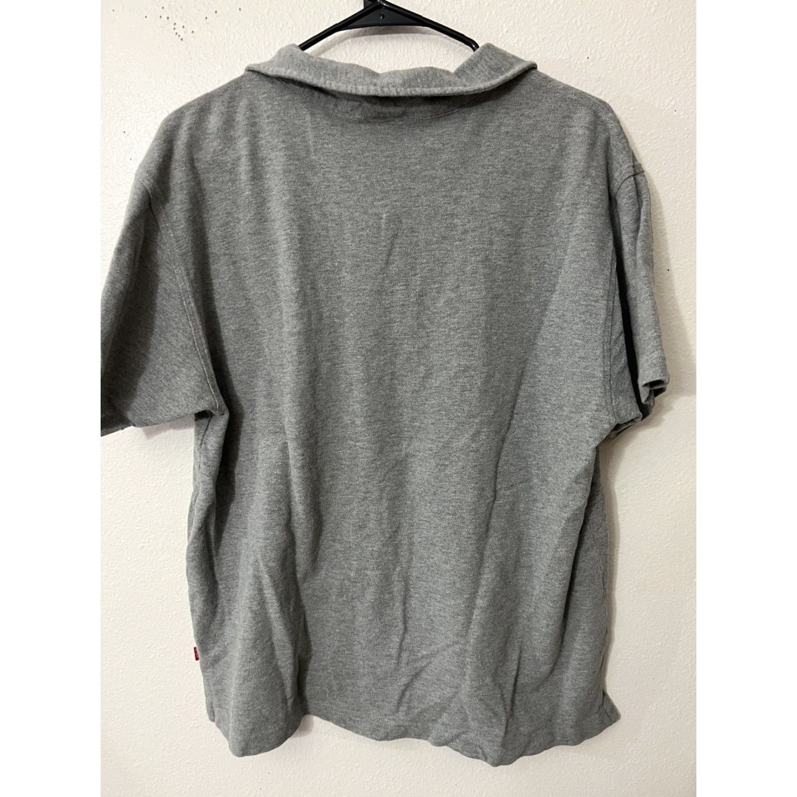 Levi's Levis Polo Shirt XL Gray Red Tab Cotton Blend Short Sleeve Men's Logo Regular Fit Size US XL / EU 56 / 4 - 3 Thumbnail