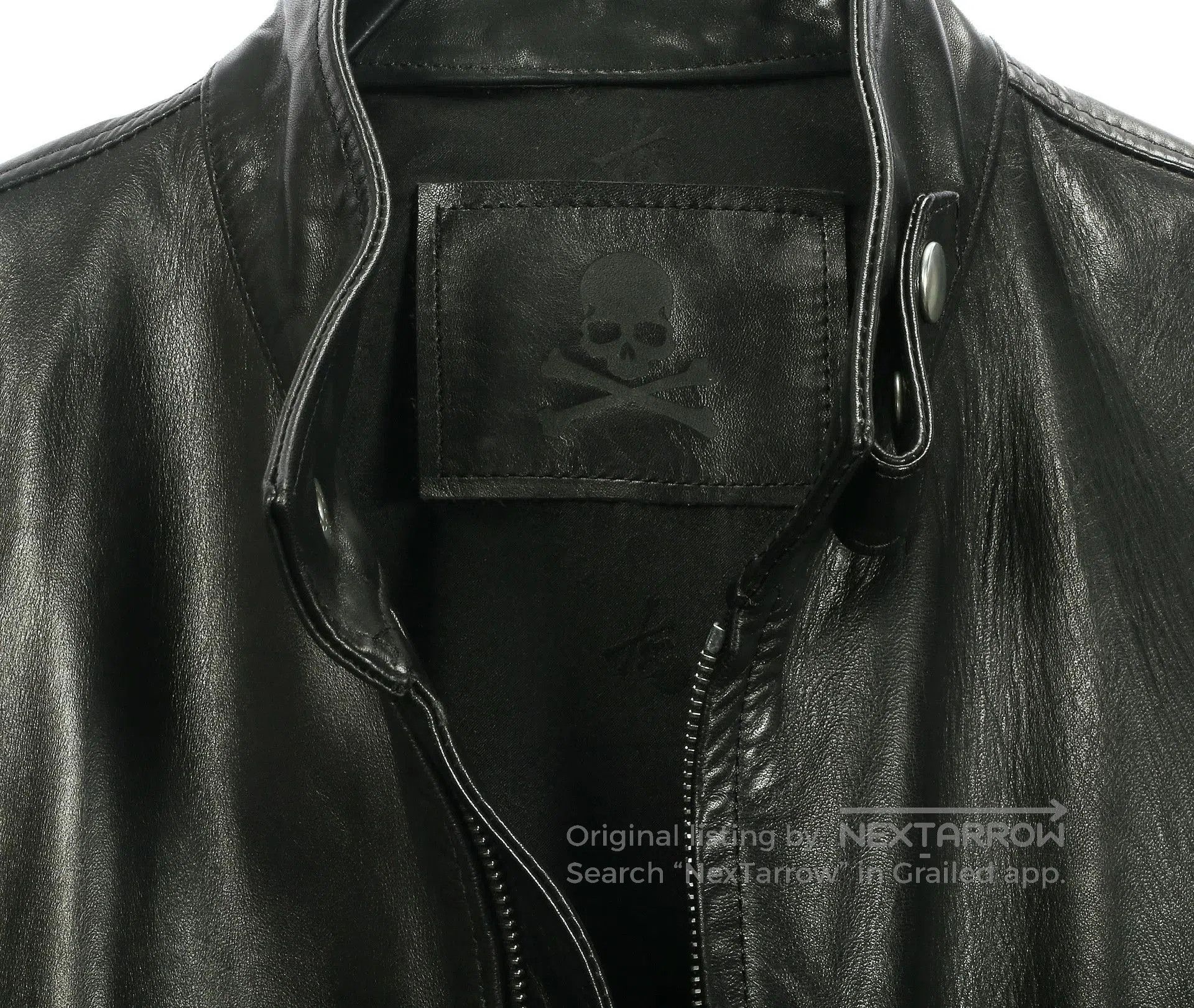 MMW MMJ Embroidered Skull Leather Jacket. Size US M / EU 48-50 / 2 - 7 Thumbnail