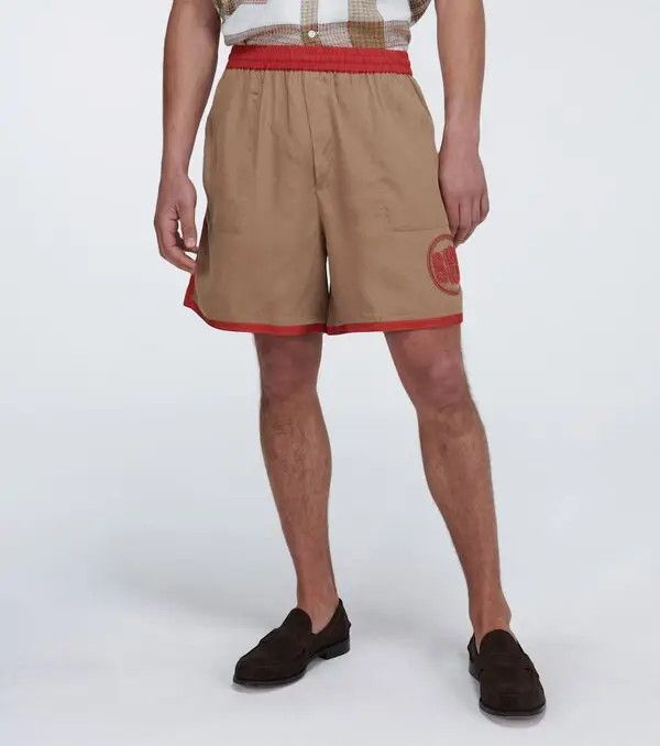 Bode 495USD Straight-Leg Bead-Embellished Satin Shorts Size US 34 / EU 50 - 5 Thumbnail