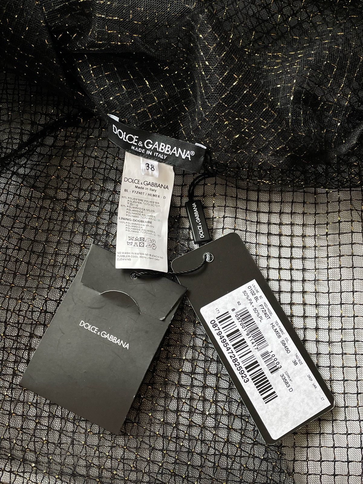 Dolce & Gabbana NWT Dolce & Gabbana Glitter Mesh Women’s Blouse, Size 38 Size XS / US 0-2 / IT 36-38 - 10 Thumbnail
