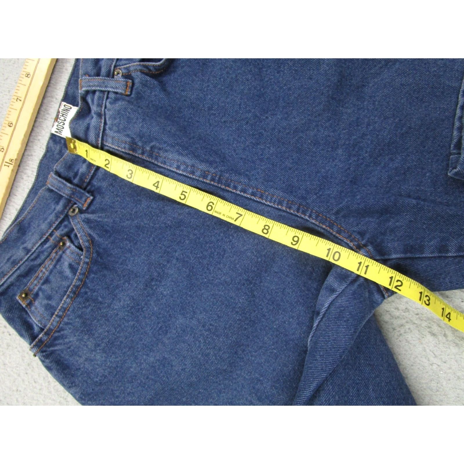 Moschino VINTAGE Moschino Jeans Womens 29 10 US High-Rise Mom 90s Hippie Boho Peace Y2K Denim Blue Pants Womens Jeans Size 32" / US 10 / IT 46 - 7 Thumbnail