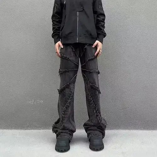 Japanese Brand × Jean Vintage Raw Edge Heavy Rare Jeans Size US 32 / EU 48 - 1 Thumbnail