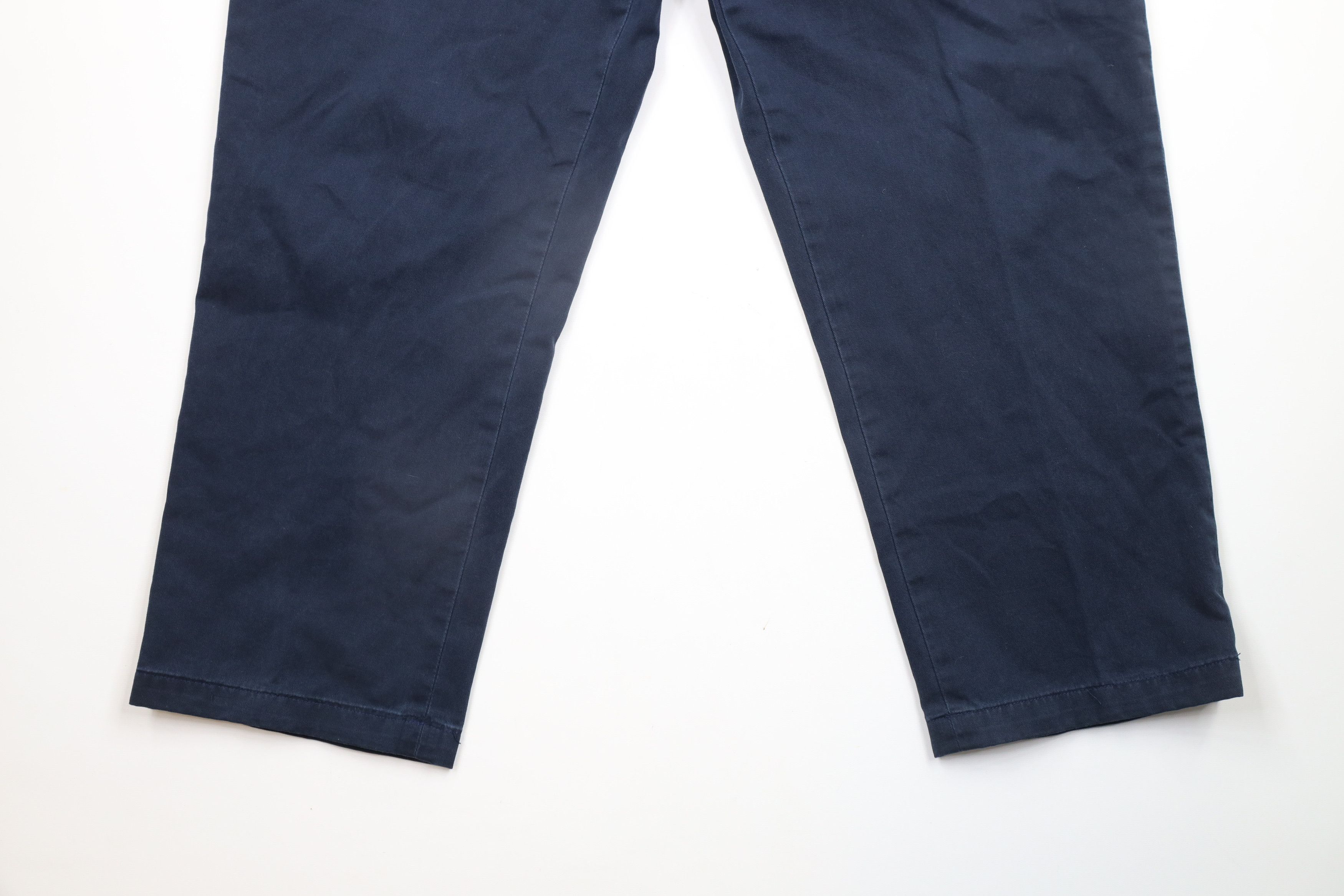 Ralph Lauren × Vintage Vintage 90s Ralph Lauren Wide Leg Chino Pants Navy Blue Size US 38 / EU 54 - 4 Thumbnail