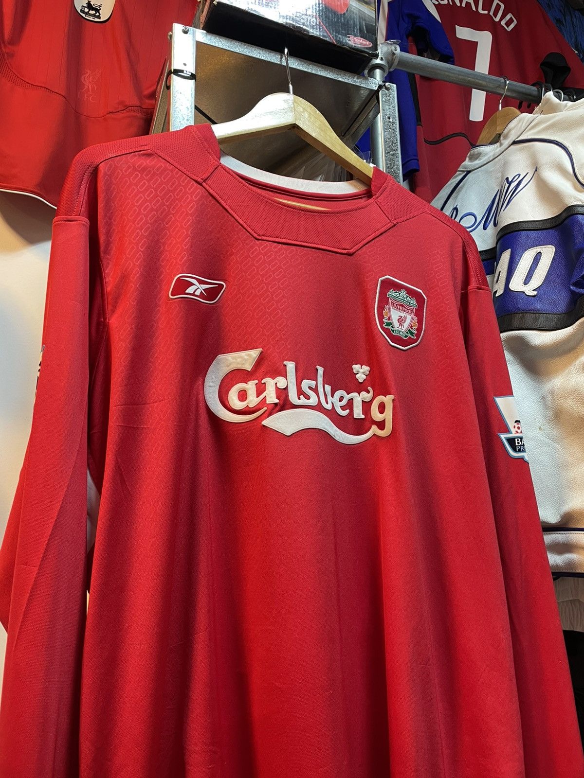 Reebok Vintage 2004-2005 Liverpool Long Sleeves Home Kit GERRARD 17 Size US XL / EU 56 / 4 - 3 Thumbnail