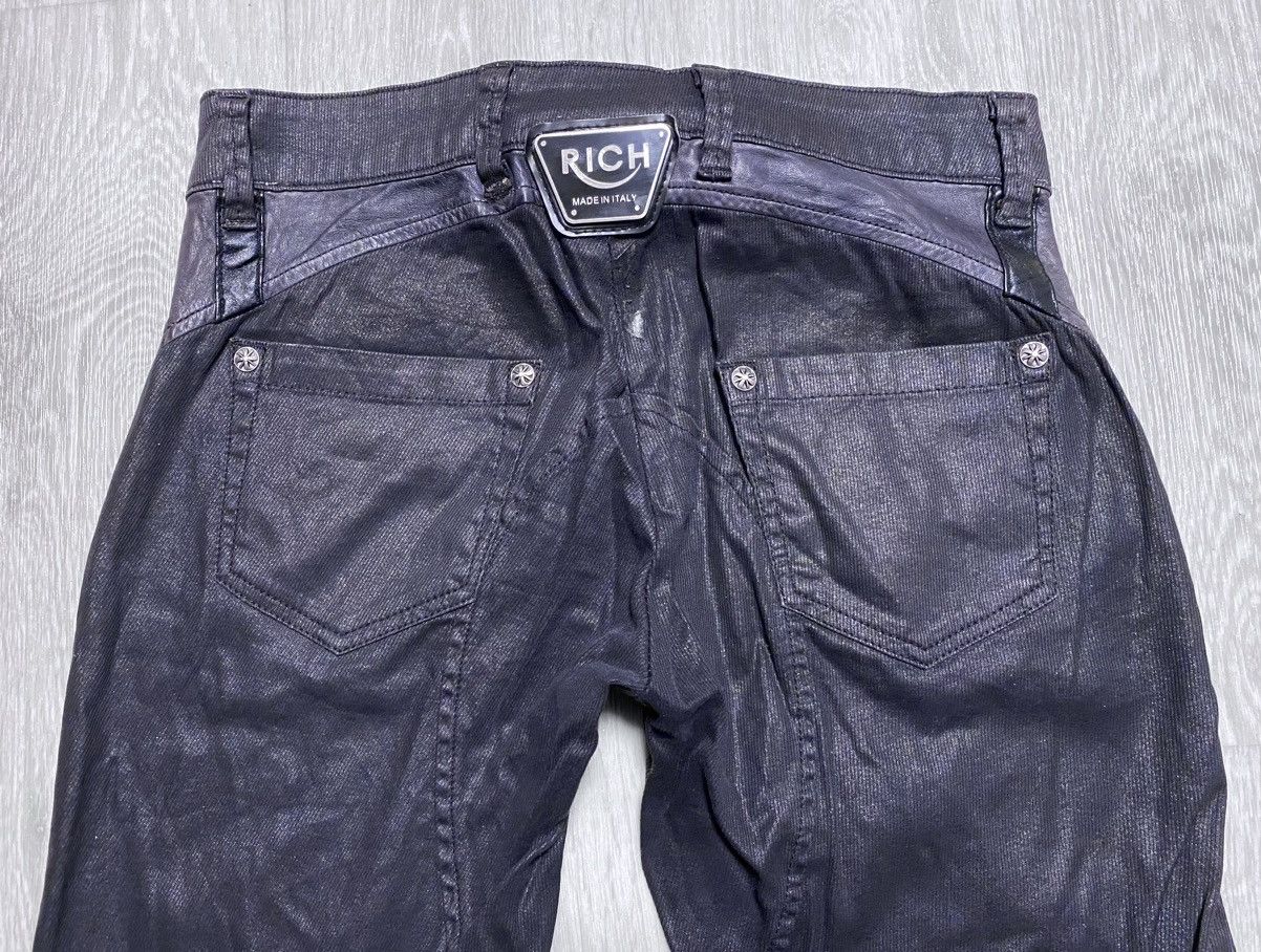 John Richmond Richmond Denim Graphite Multizip Biker Vintage Pants Trouser Size 28" / US 6 / IT 42 - 22 Thumbnail