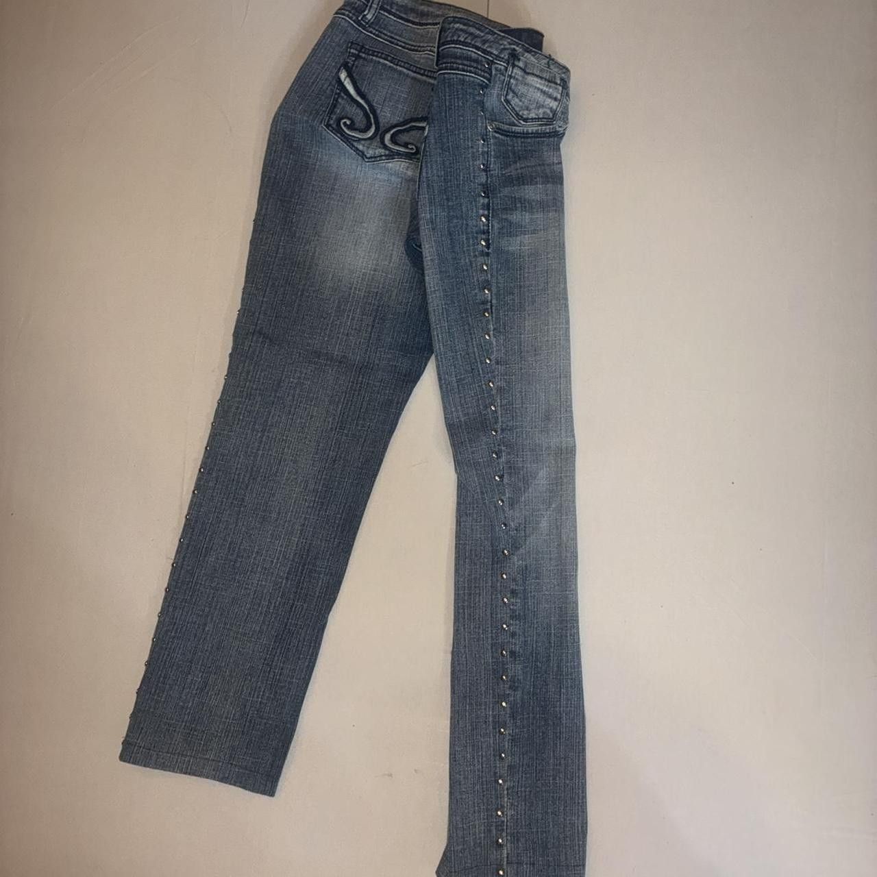 Other Vintage Candie's straight leg jeans with studded detailing Size 22" - 6 Thumbnail