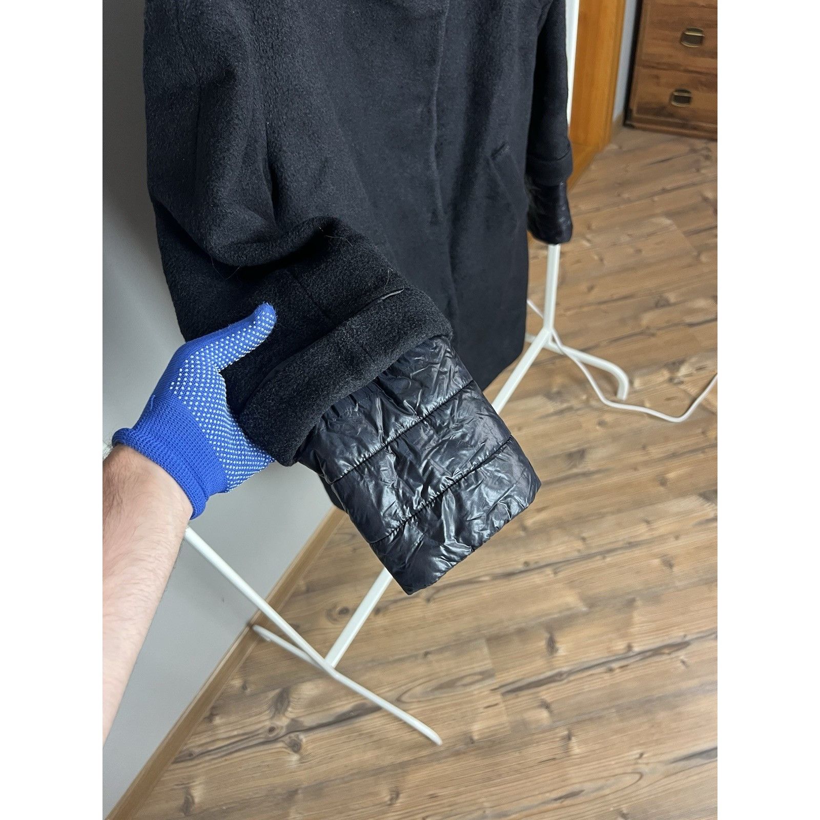 Herno Herno Women's Blue Wool Nylon Down Insulated Cape Coat Size Size L / US 10 / IT 46 - 5 Thumbnail