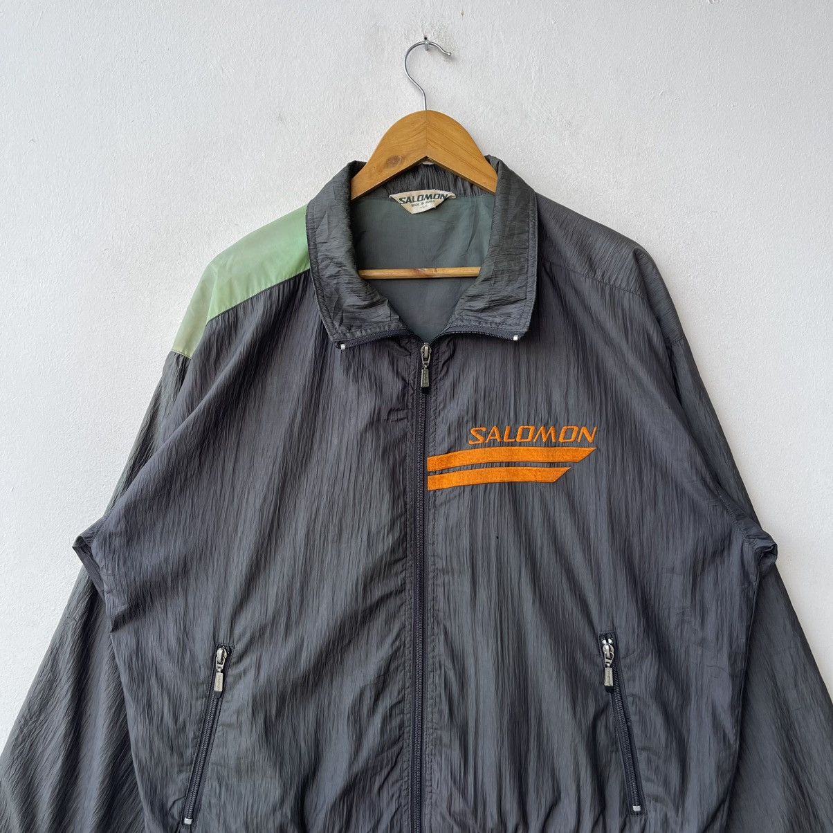 Salomon Vintage 90s Salomon Crinkled Nylon Windbreaker Jacket Size US L / EU 52-54 / 3 - 5 Thumbnail